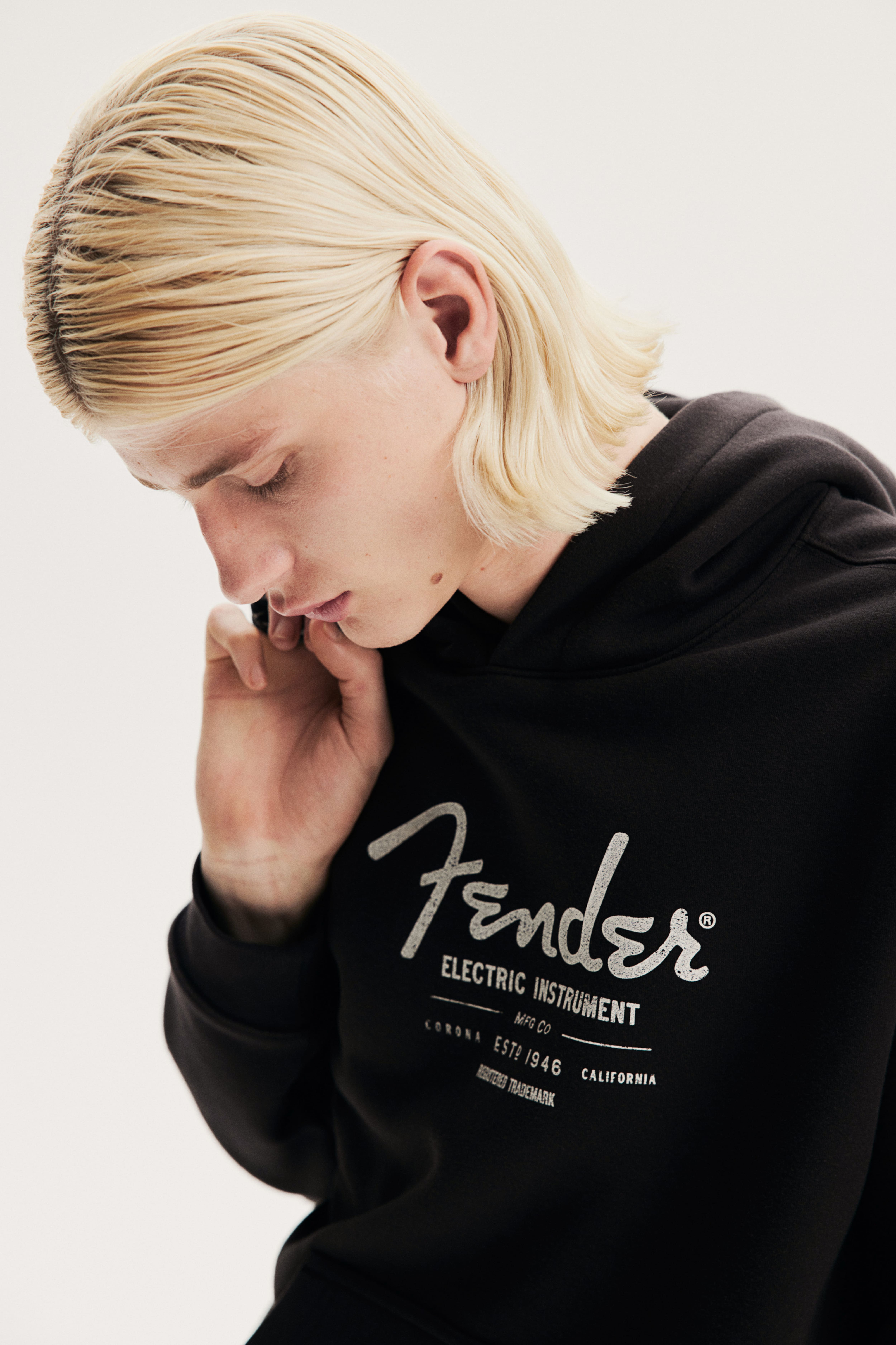 Loose Fit Hoodie - Black/Fender - Men | H&M US