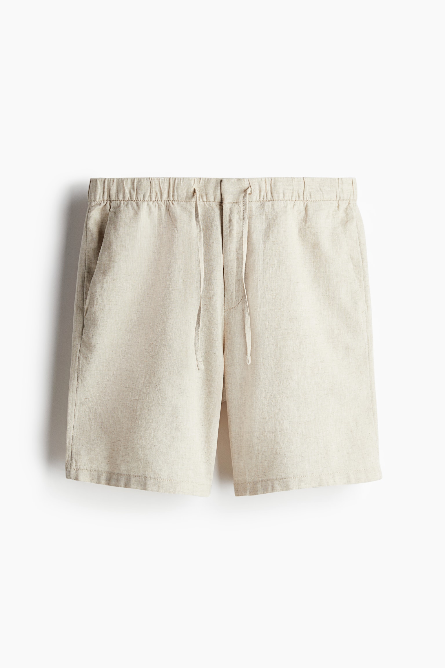 Regular Fit Linen-blend shorts - Light beige/Light grey/Black/White/Dark blue - 2