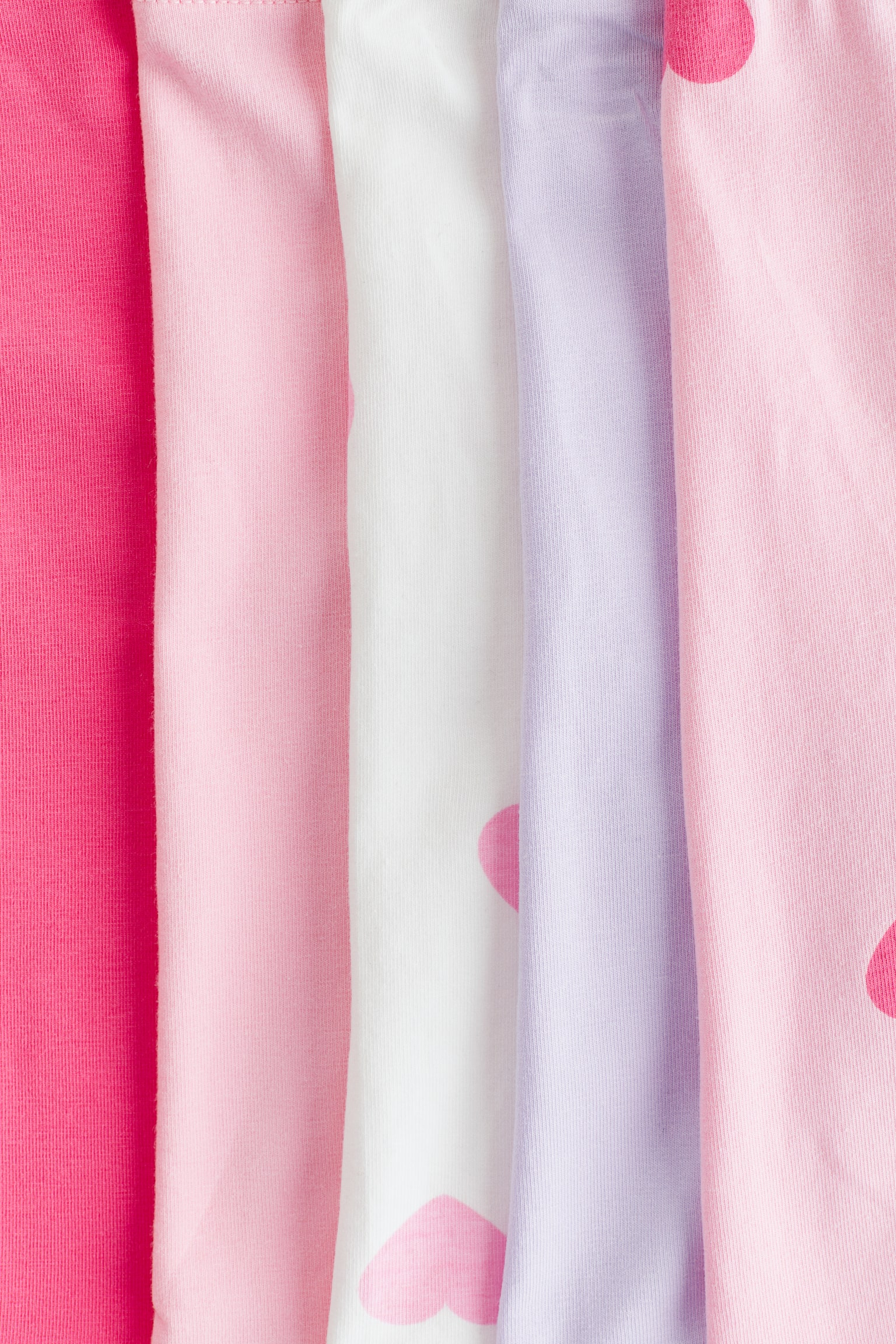 5-pack cotton cycling shorts - Light pink/Hearts/Pink/Yellow/Purple/Light beige/Leopard print/Pink/White/Beige/Light purple/Light dusty blue/Black/Light pink/Hearts - 2