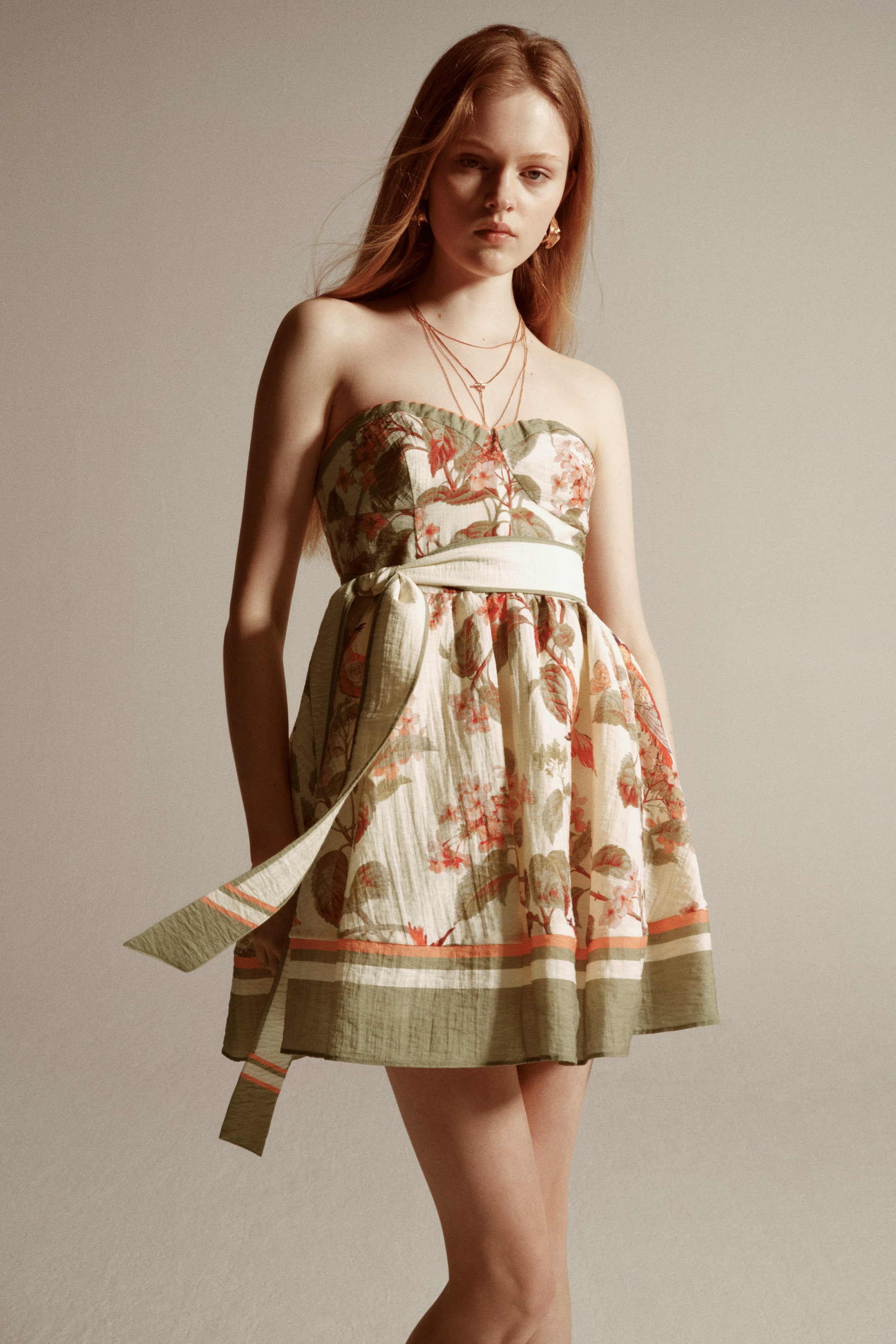 Linen-Blend Dress