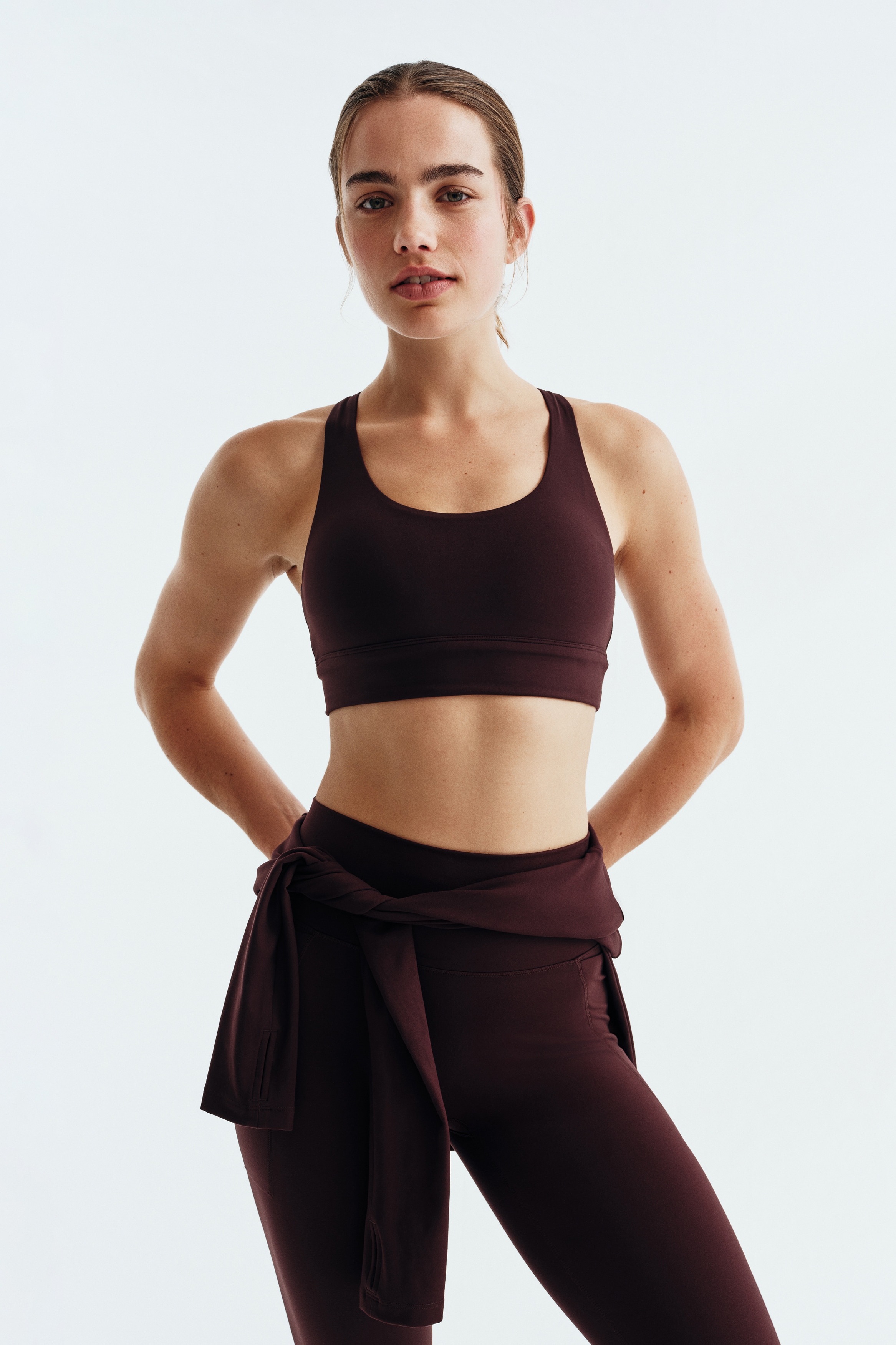 SoftMove™中度支撐運動內衣 - 梅紅巧克力色/黑色/中腮紅粉色/丁香紫/古董玫瑰色/白色/灰色/淺杏色/象牙色/深咖啡色