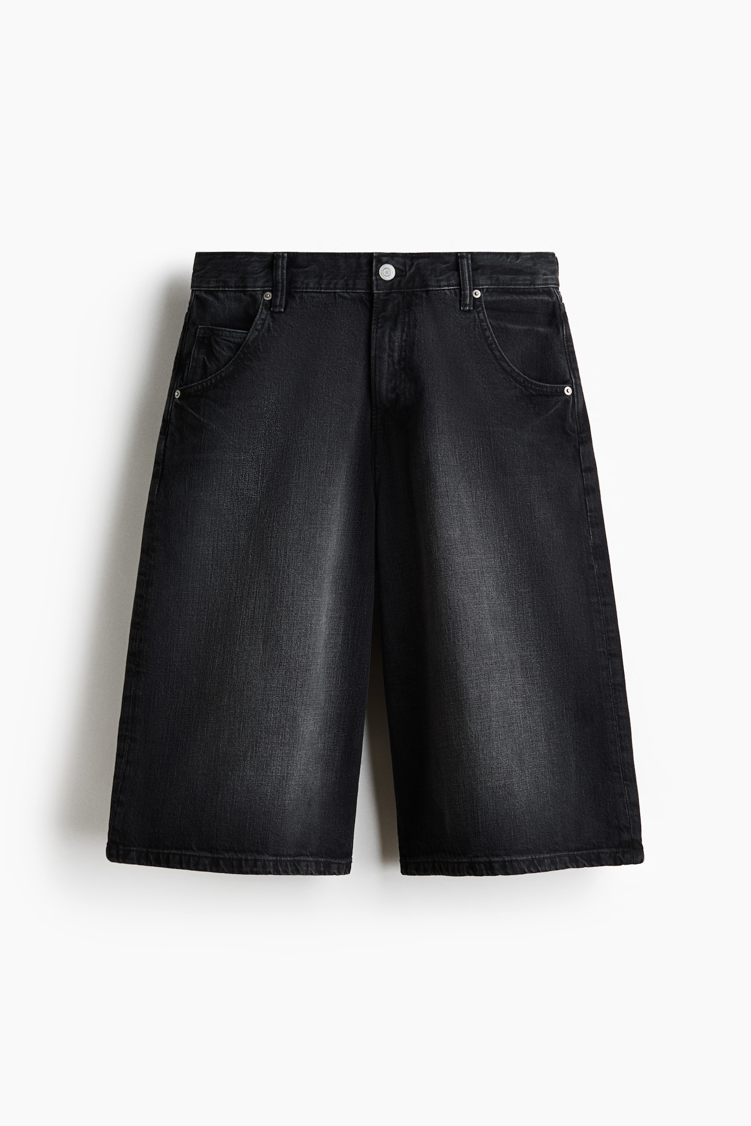 Quần short denim Baggy - Màu đen denim/Màu xanh denim đậm/Màu xám/Màu xanh denim - 1