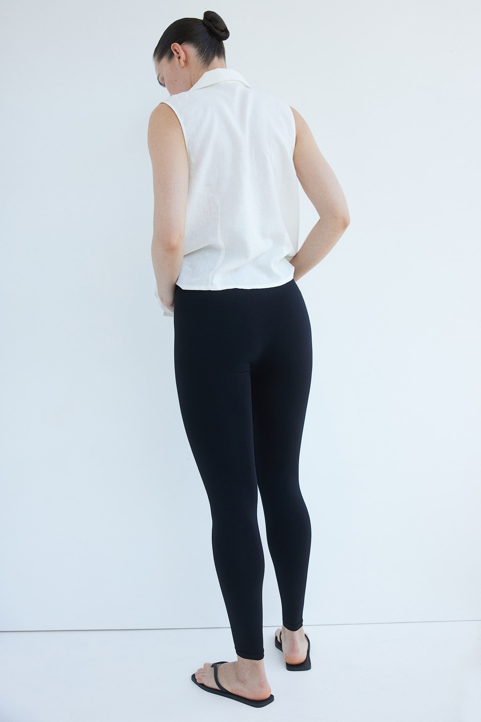 MAMA Seamless leggings - Svart/Mörkgrå/Gråbeige - 6