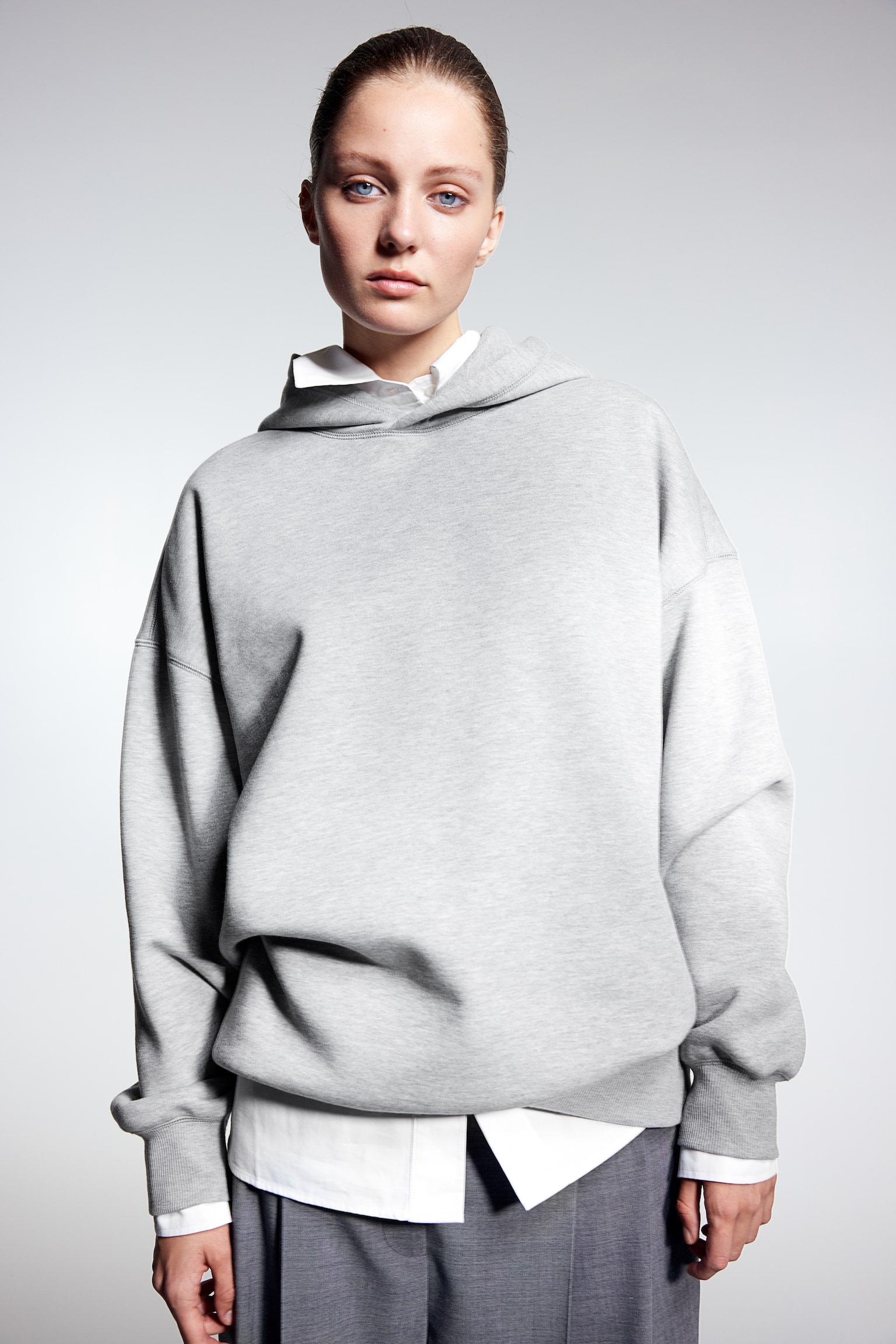 Oversized hoodie - Grey marl - 2