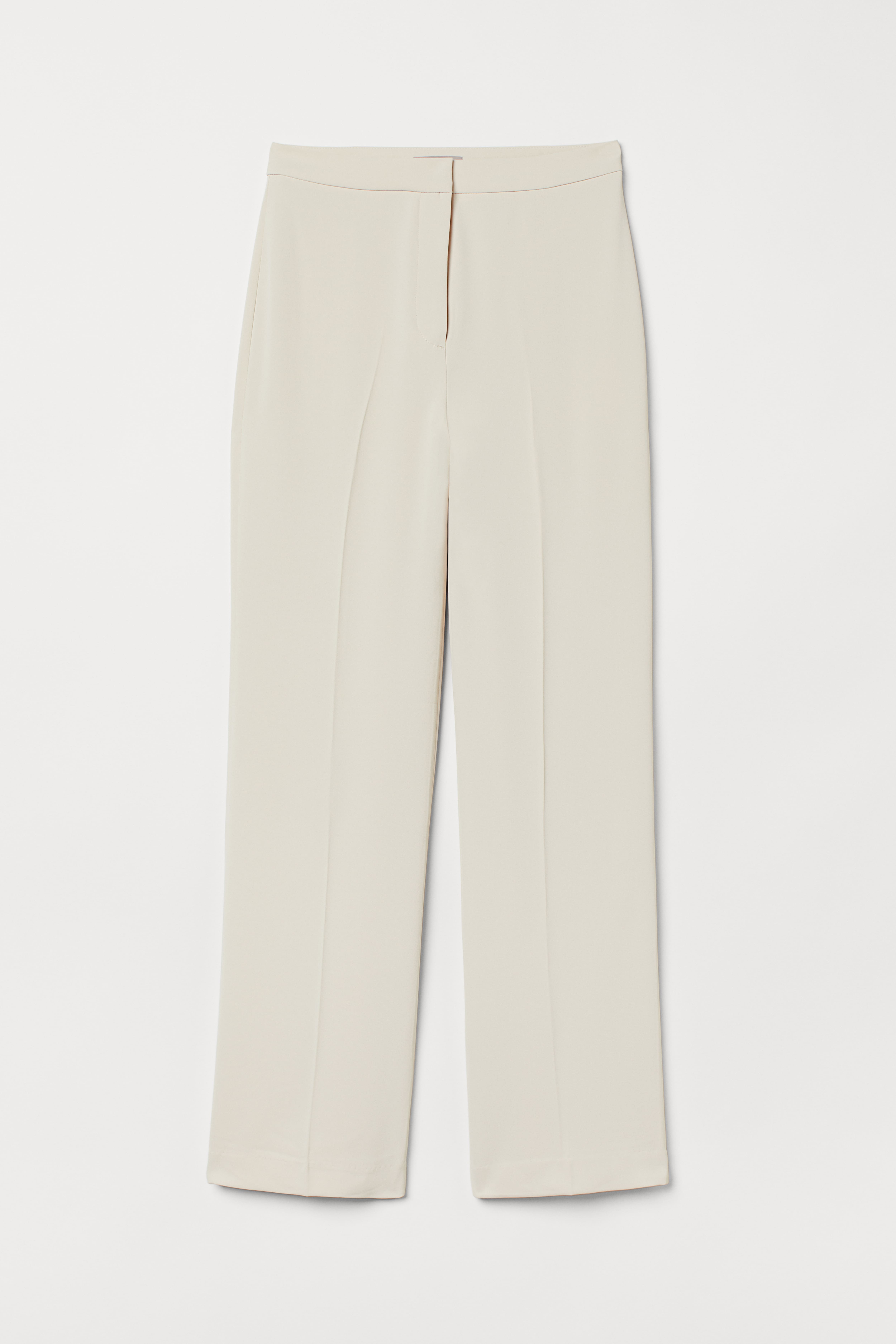 Ladies wide leg cream trousers best sale