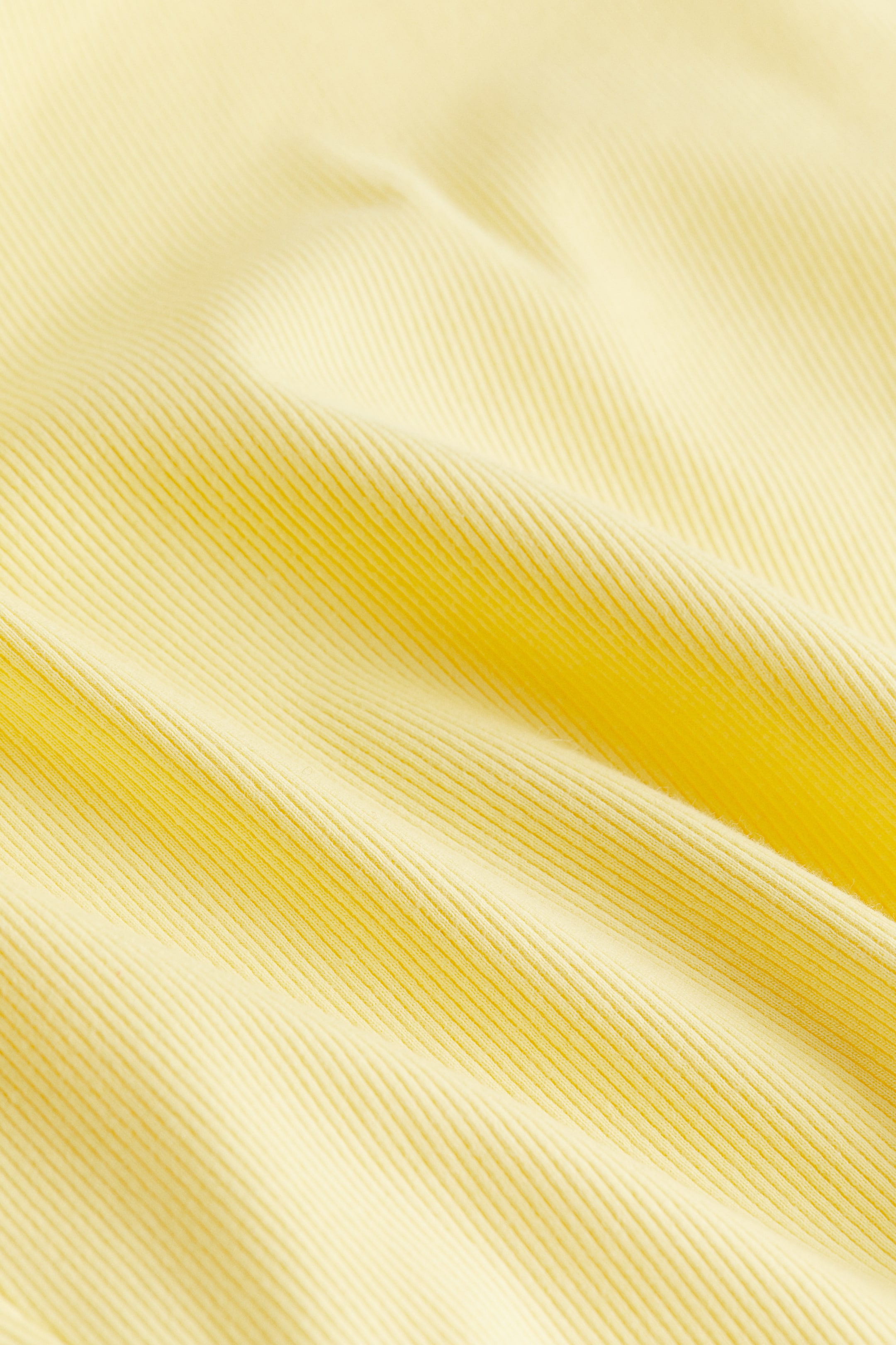 Women's Light yellow Ribbed jersey top | H&M IN