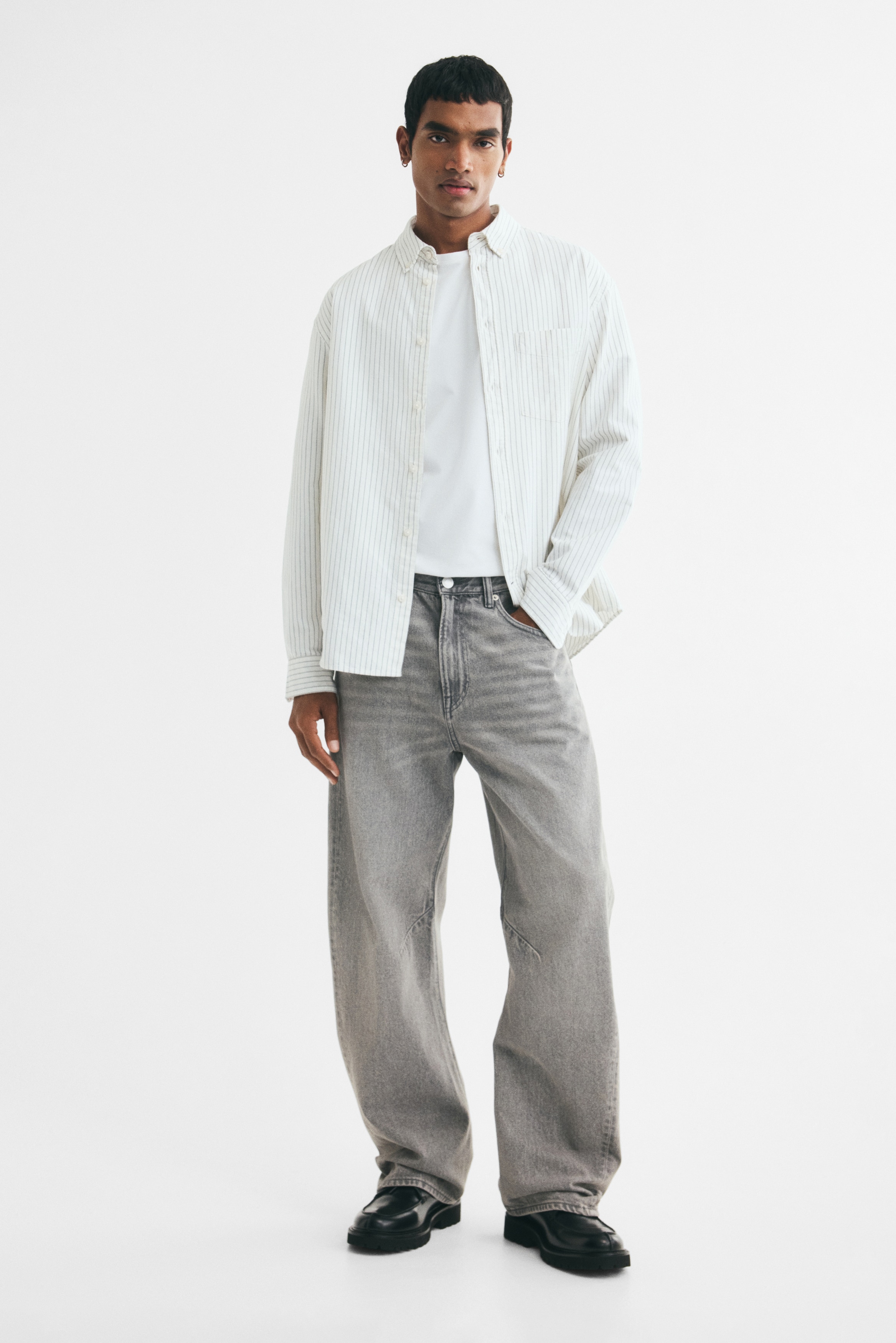 Loose Barrel Jeans - Teksas siva/Svetla teksas plava/Teksas crna