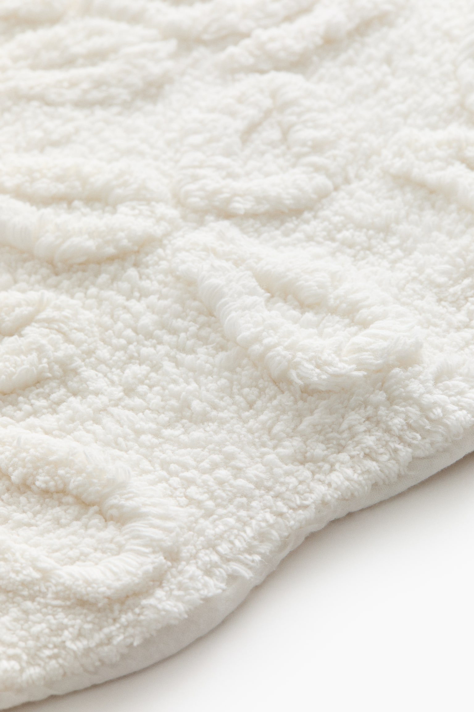 Tufted cotton bath mat - White/Beige - 4