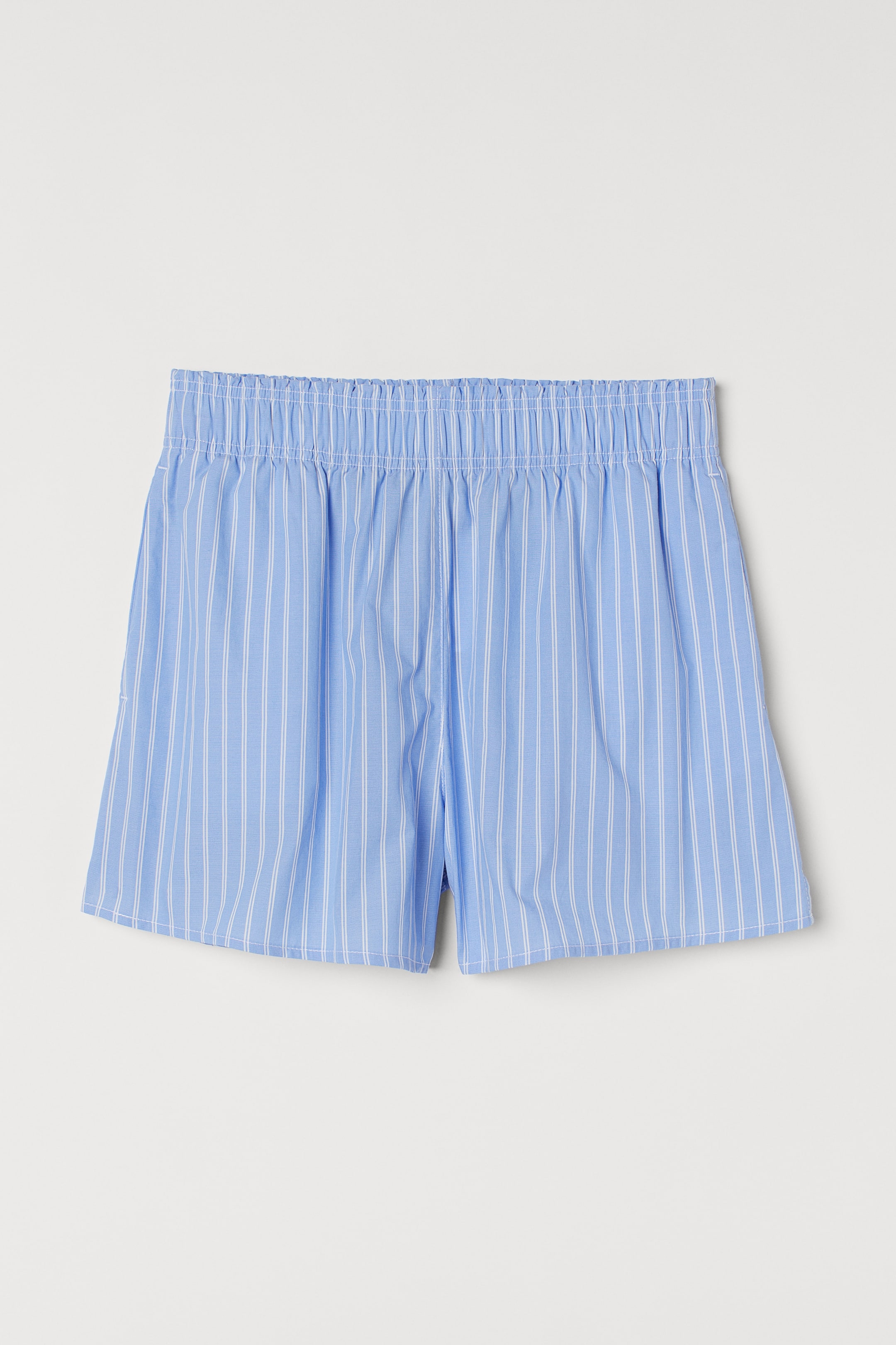 View larger image: Poplin shorts - Light blue/White striped - Ladies | H&M IE 1