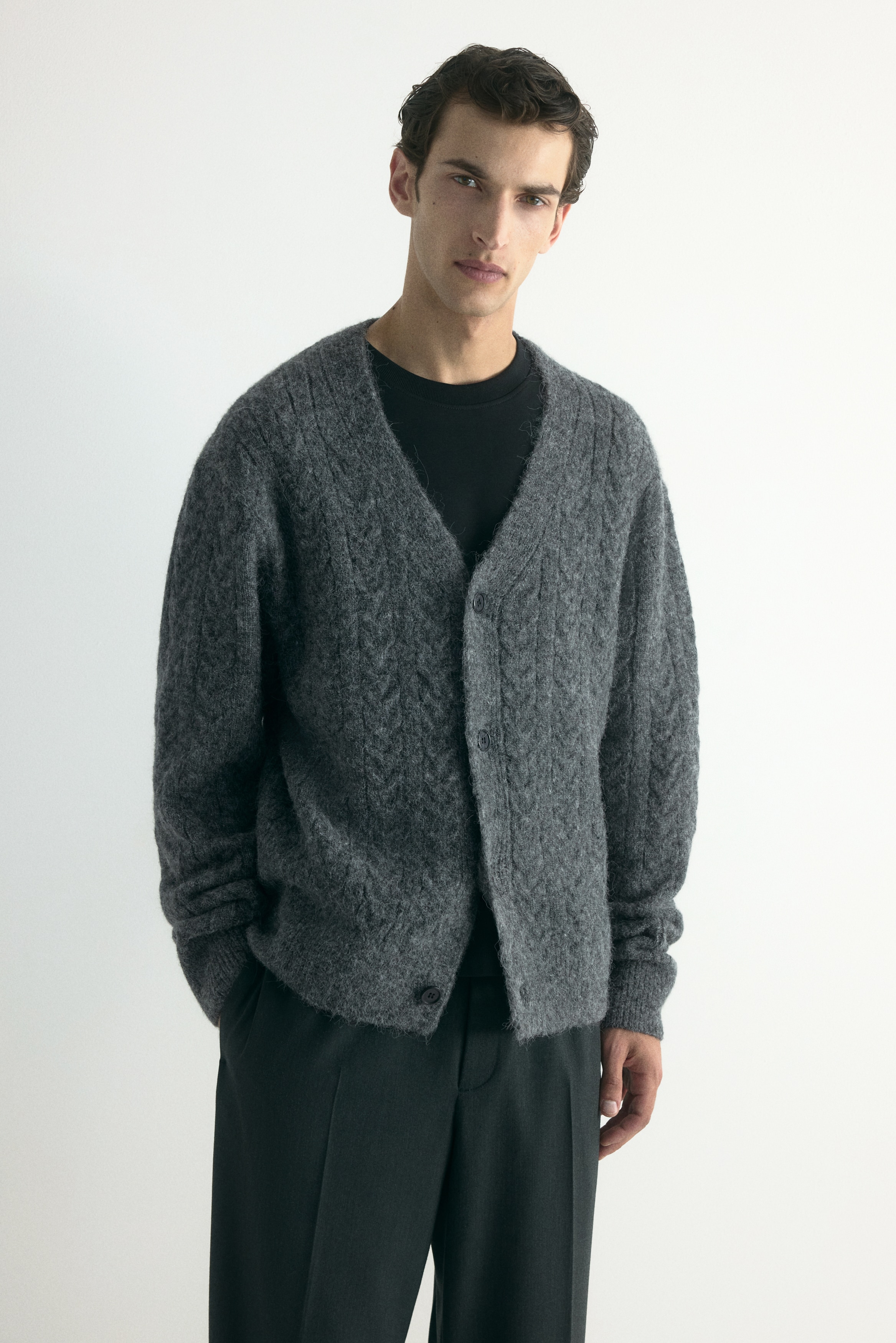 Loose Fit Wool-blend cardigan