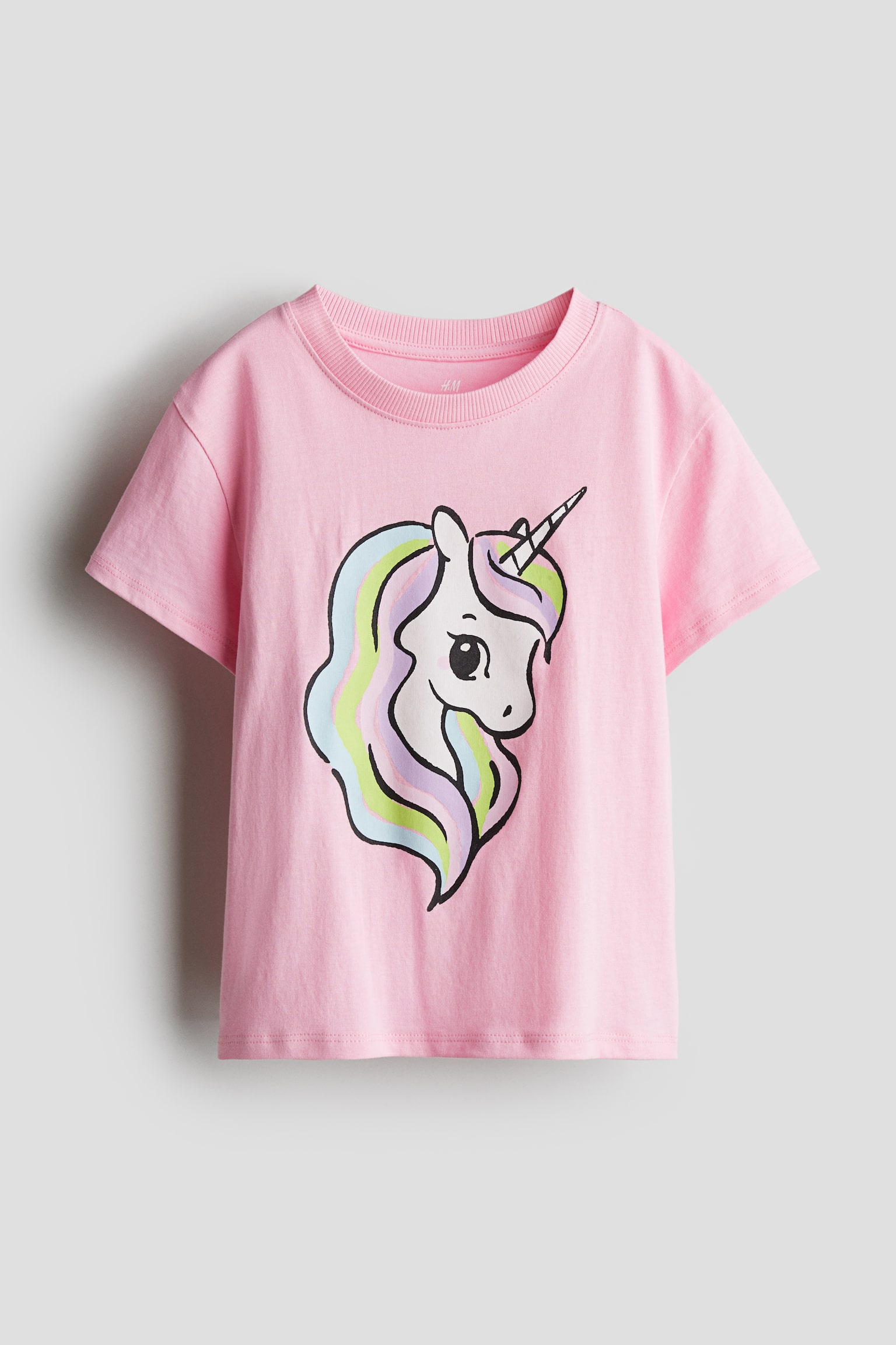 Printed jersey top - Pink/Unicorn/Light blue/Hearts - 1