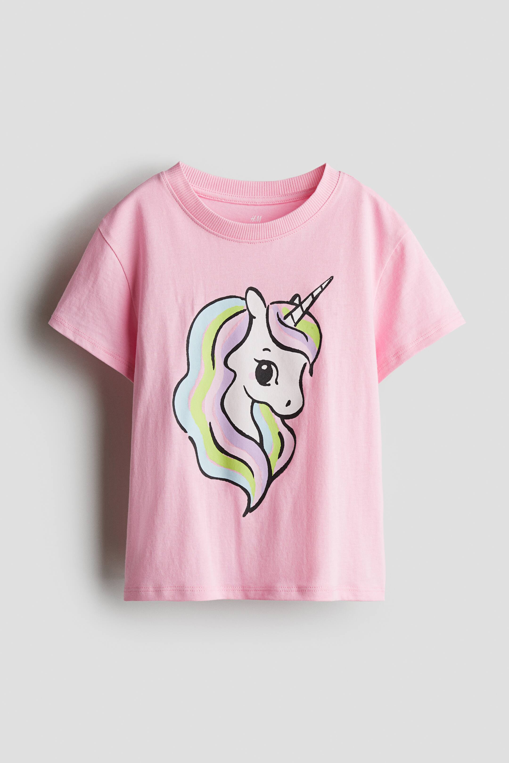 View larger image: Printed jersey top - Pink/Unicorn - Kids | H&M IN 1