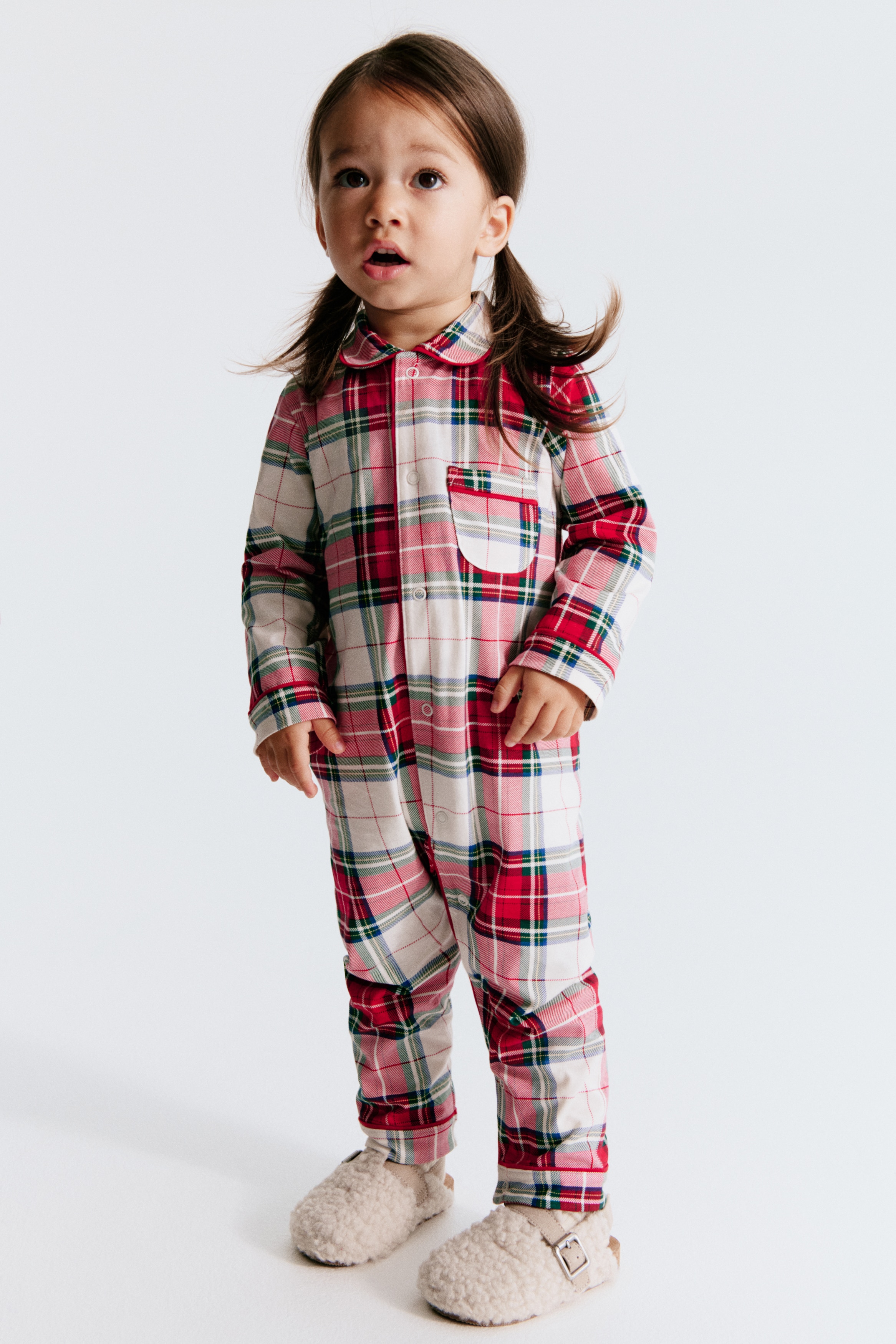 Pyjama avec col - Rouge/carreaux