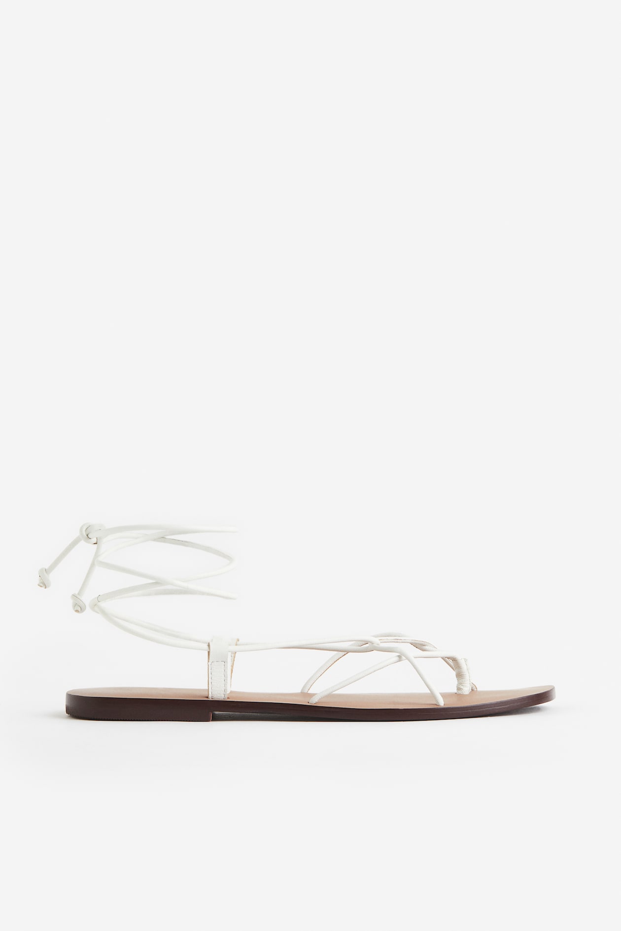 HM 25S ORAN SANDAL IN WHITE SHEARLING WITH SILVER HARDWARE