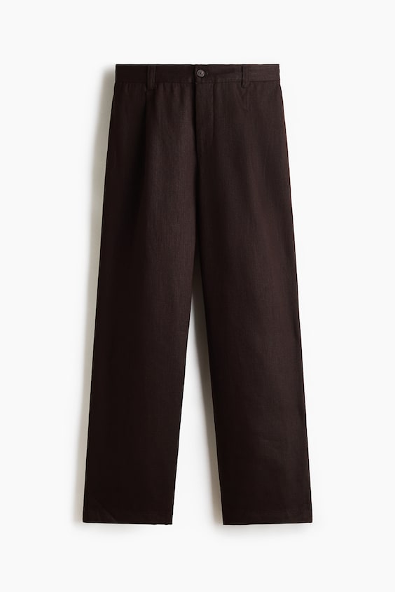 Мужские брюки H&M Relaxed-Fit Linen-Blend Pants