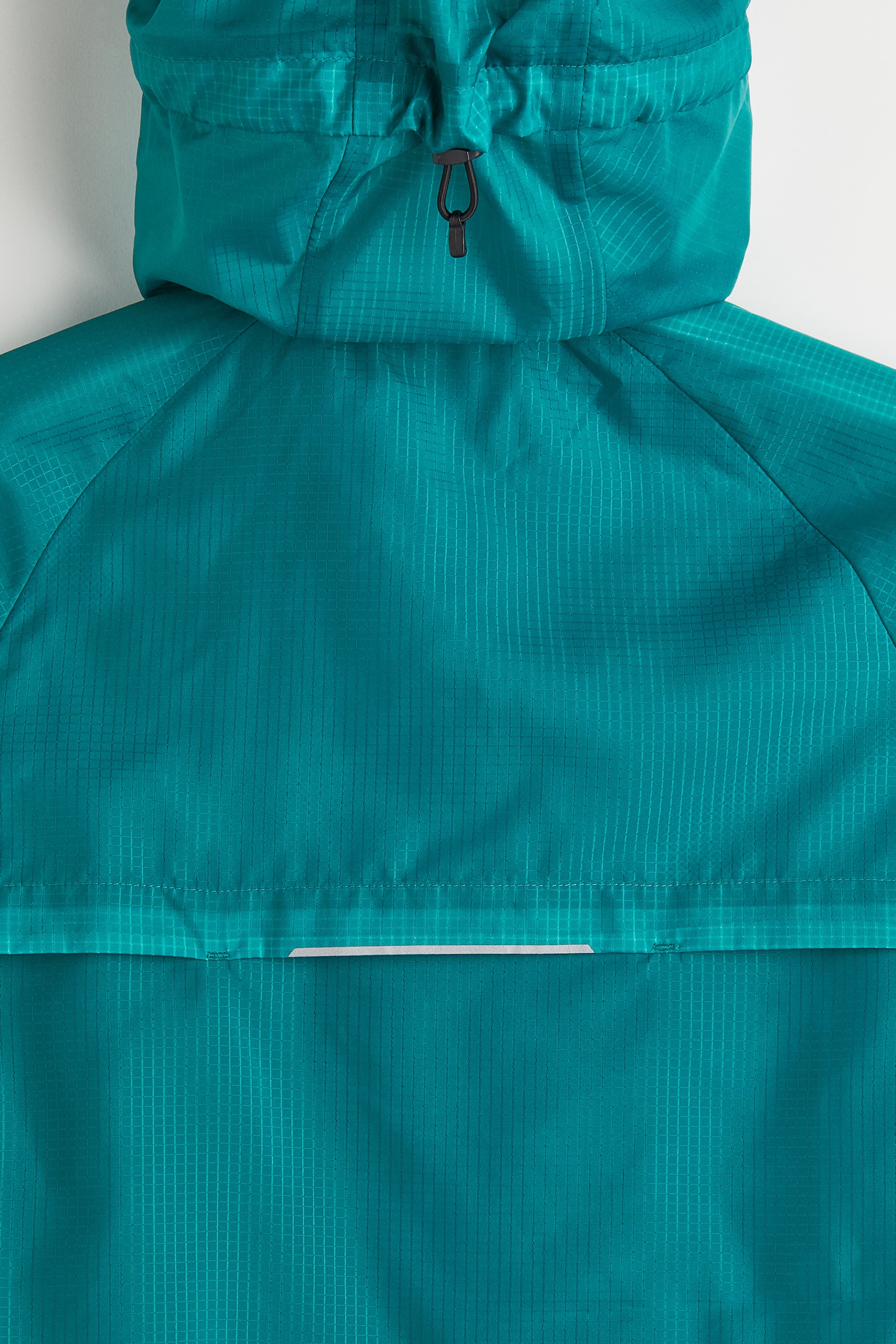 Water Repellent Running Jacket - Teal/Light grey/Black - 3