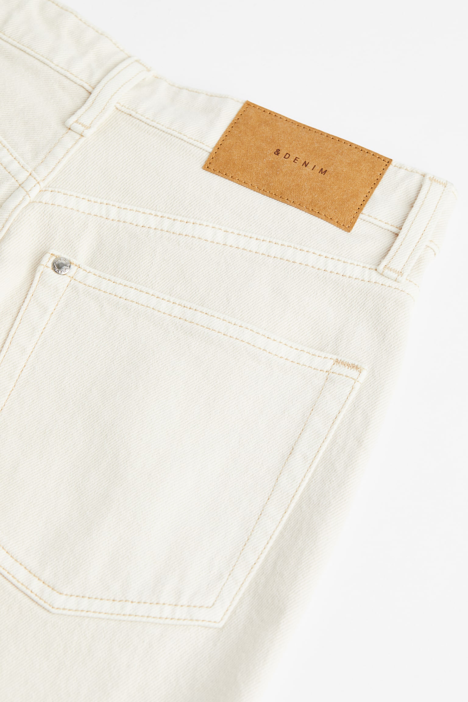 Mom Ultra High Ankle Jeans - Cream/Light denim blue/Denim blue/Light denim blue/Denim blue/Denim blue - 2