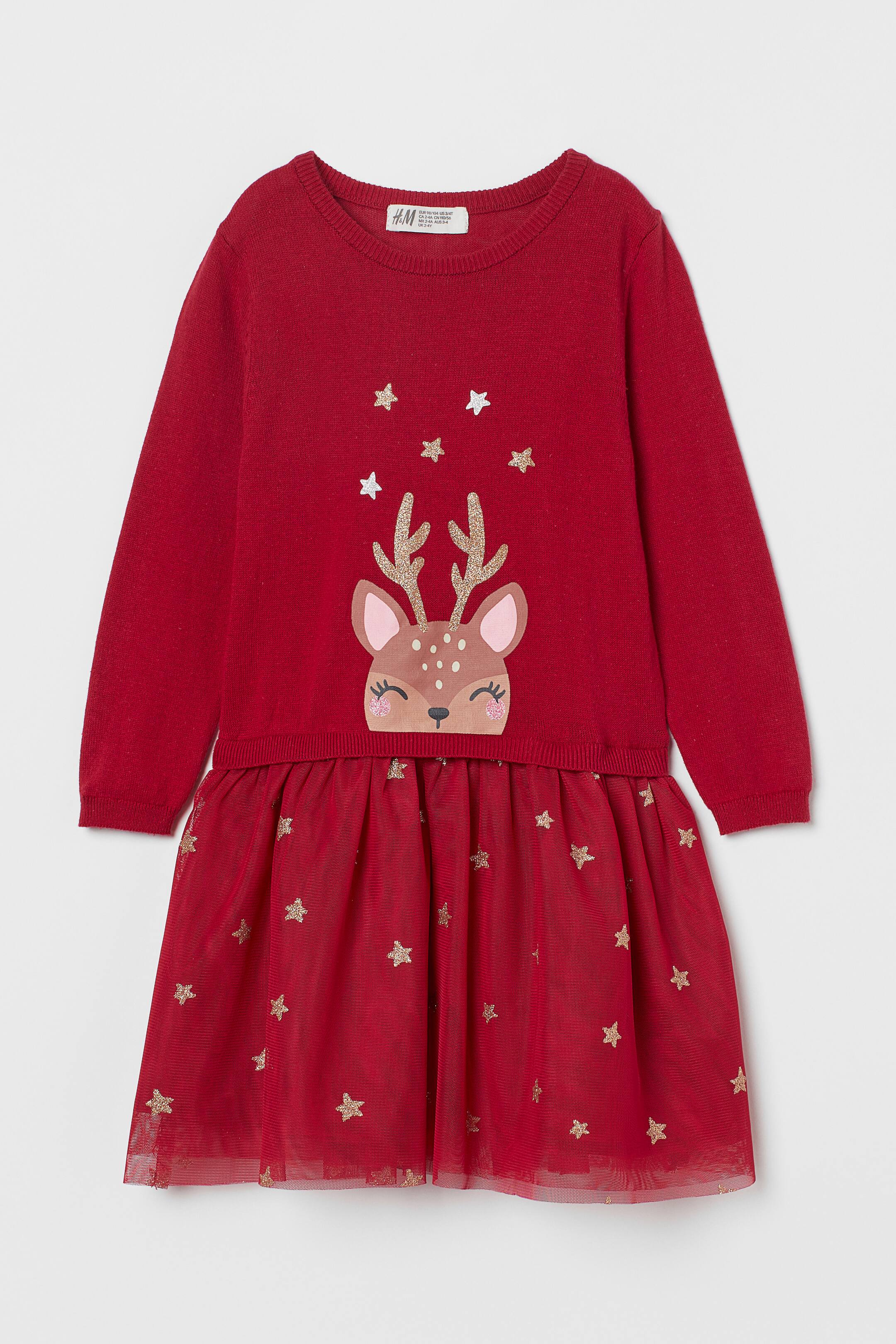 Prikaži veću sliku: Haljina - Crvena/irvas - Kids | H&M RS 1