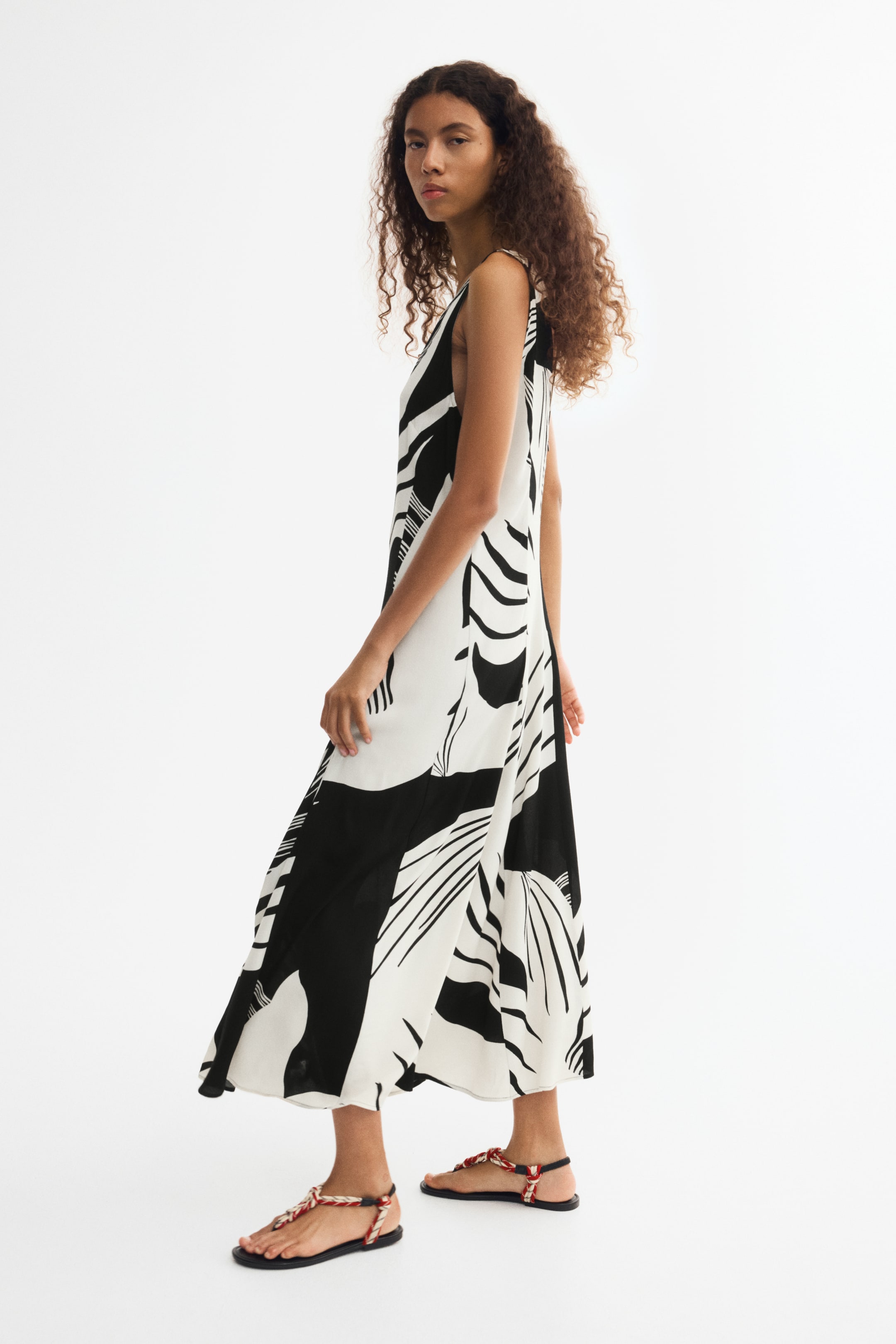 Crêpe Dress with Godet Pleats