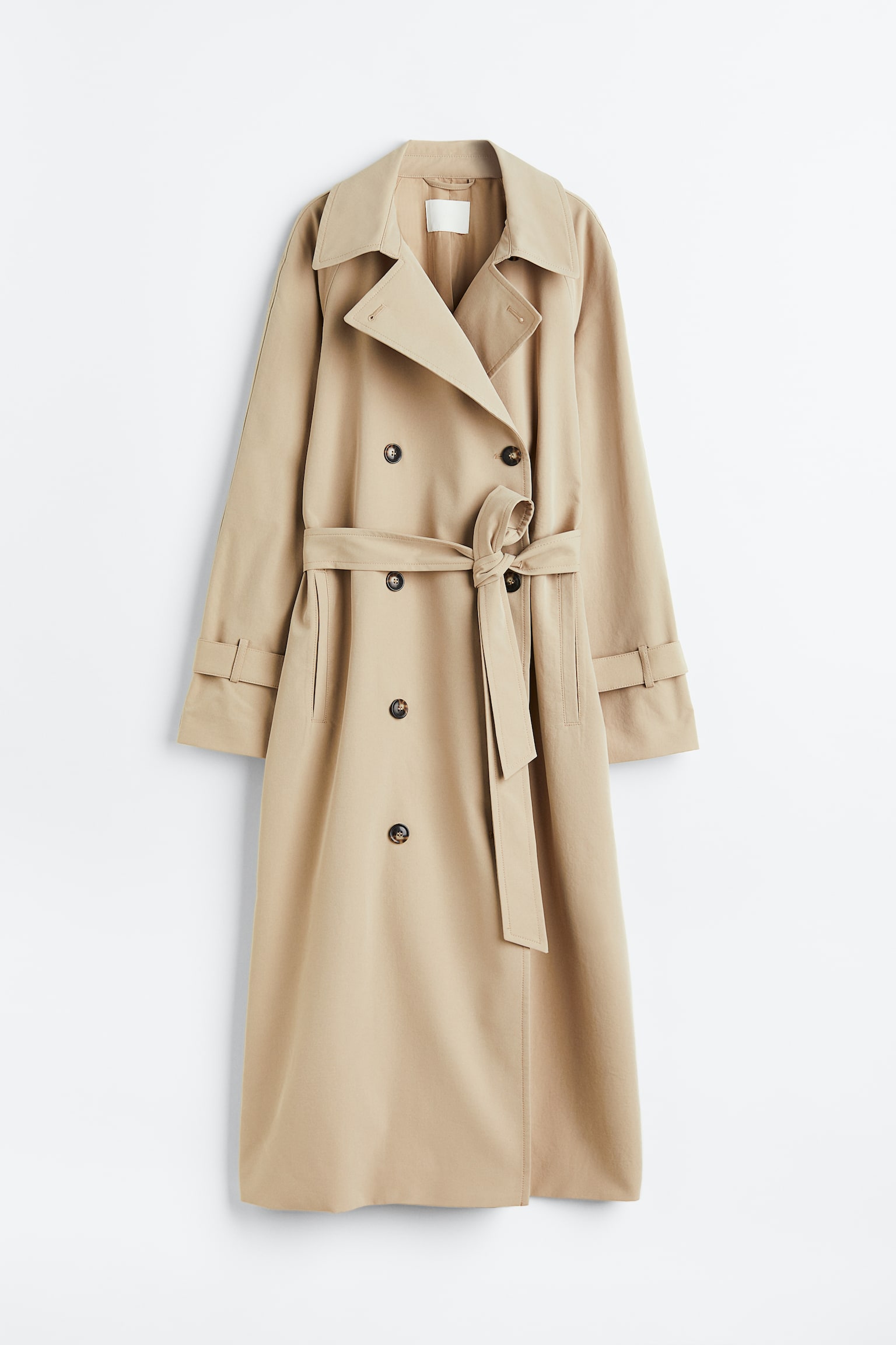 Double-breasted trenchcoat - Beige/Dark beige