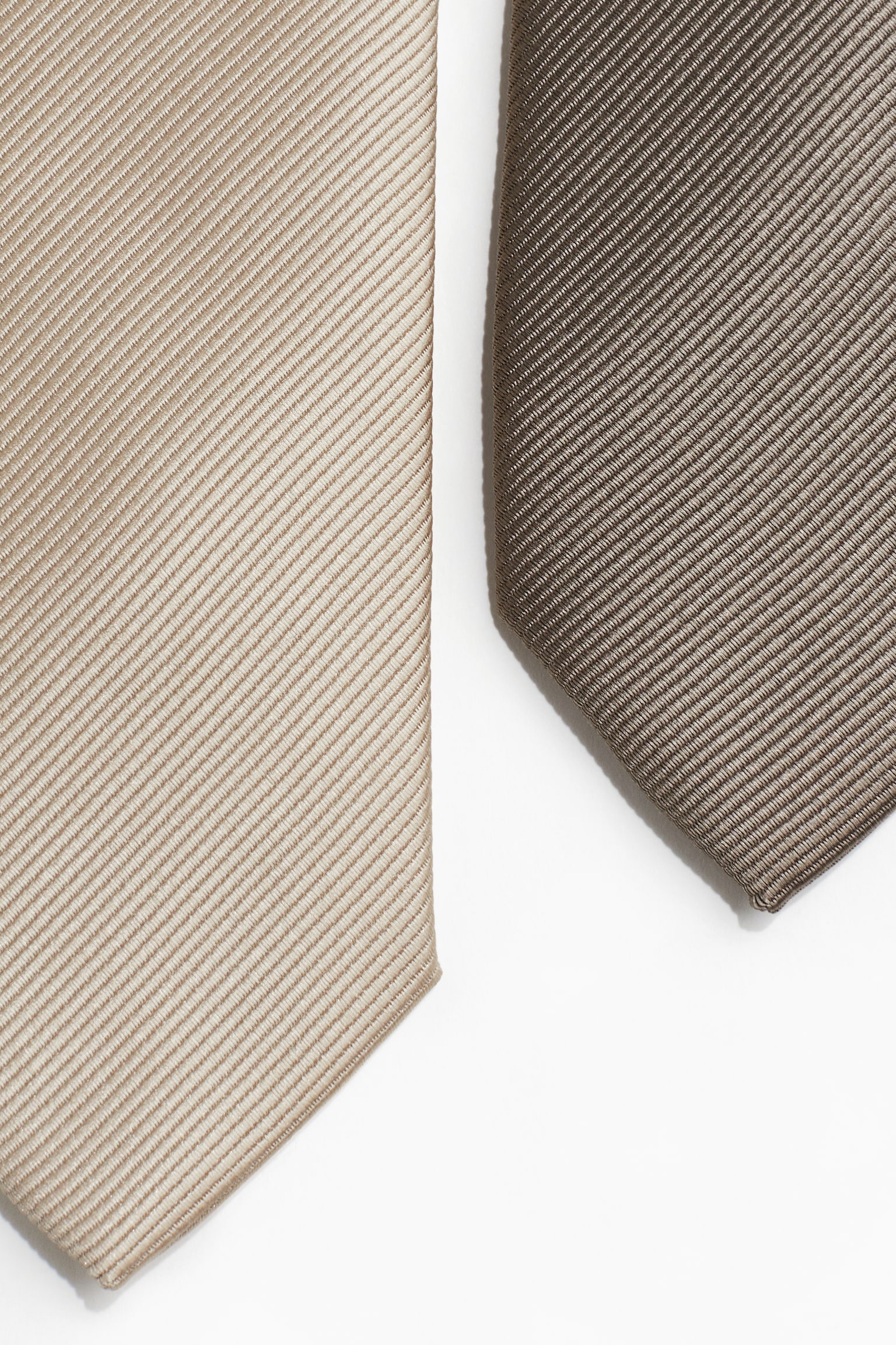 2-pack ties - Light beige/Dark beige/Light grey/Dark grey/Pink/Grey/Sage green/Cream - 2