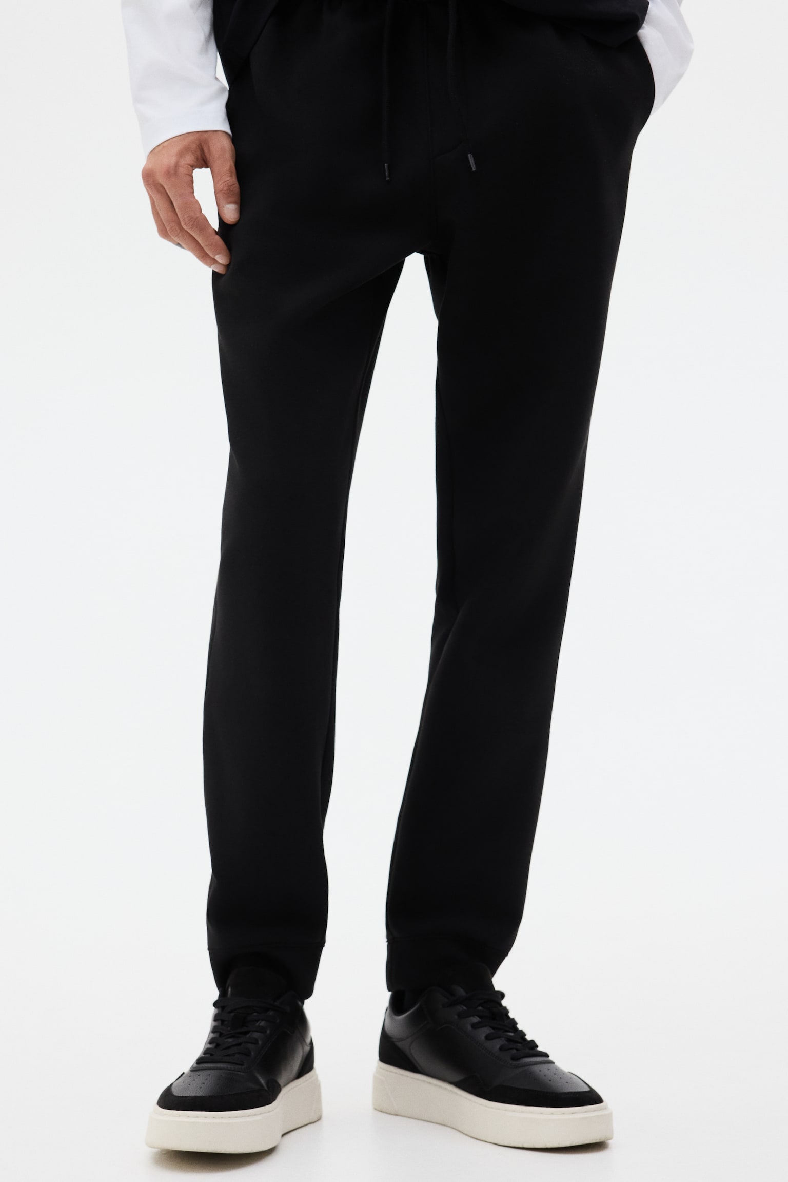 Regular Fit Sweatpants - Black/Dark grey - 7