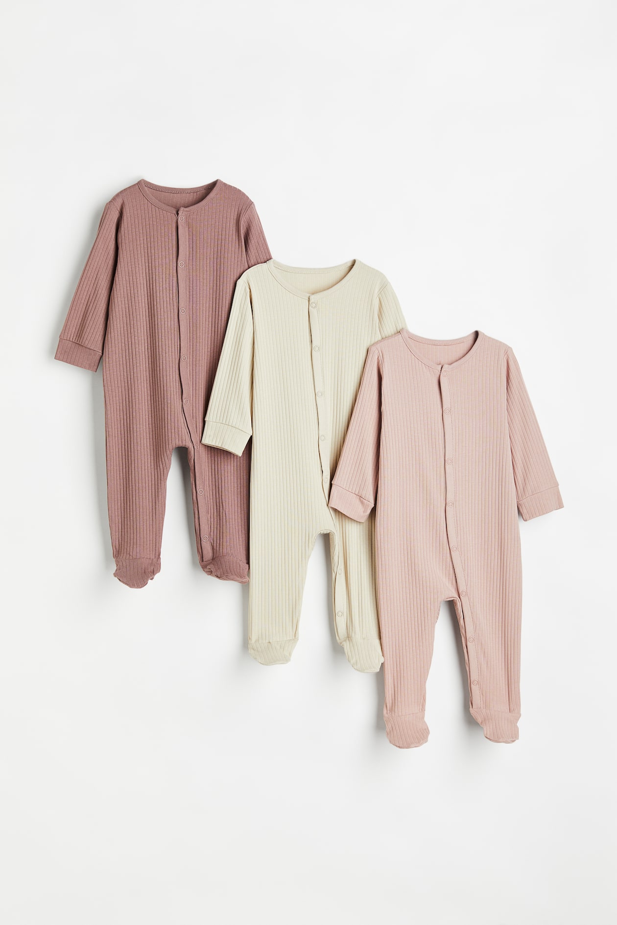 Lot 2 Pyjamas Dors-Bien Bébé Bio Coton - Grenouillère 100% Organique Blanc Crème - Unisexe