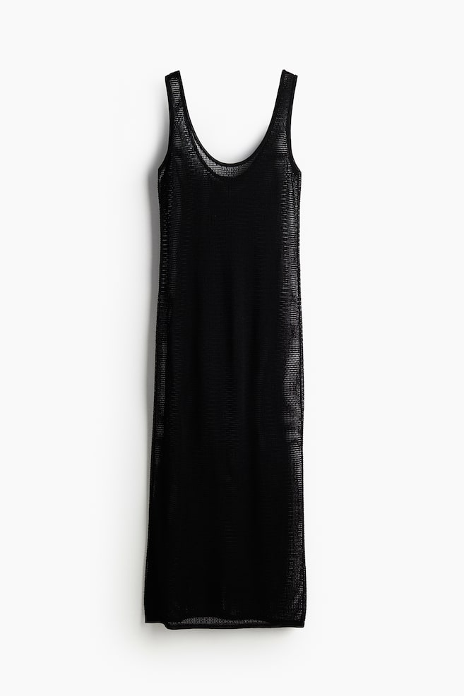 Abito da mare in maglia - Nero - 1