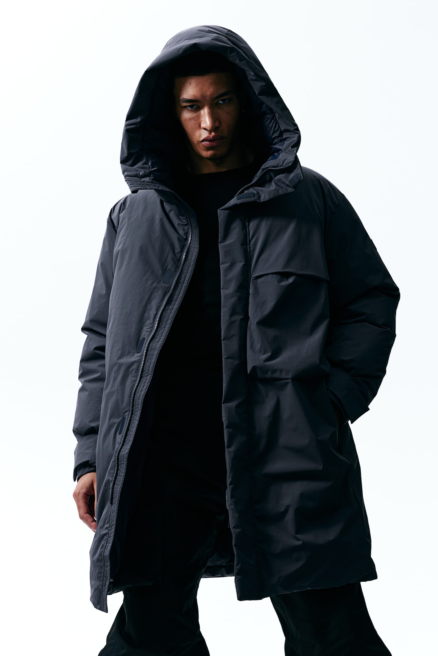 Vadderad parkas i ThermoMove™ Regular Fit - Mörkblå/Svart - 6