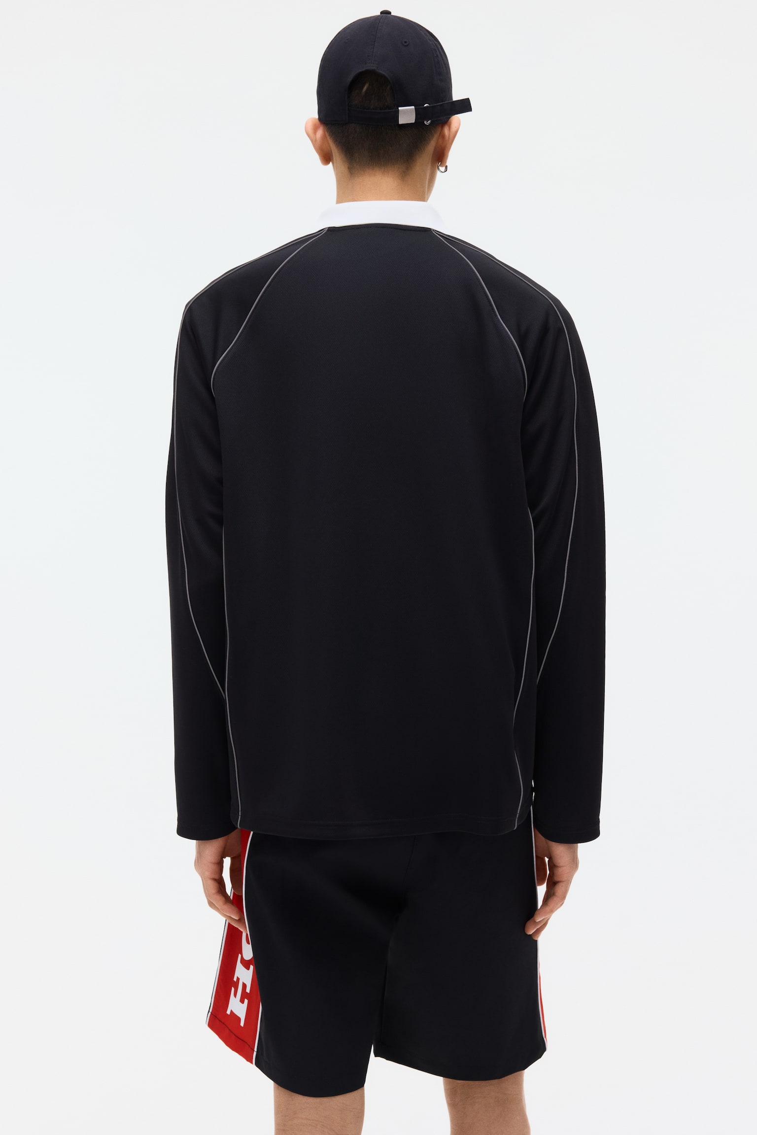 Loose Fit Printed polo shirt - Black/Honda - 6