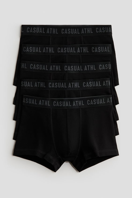 Детские хлопковые трусы-боксеры H&M, 5 пар