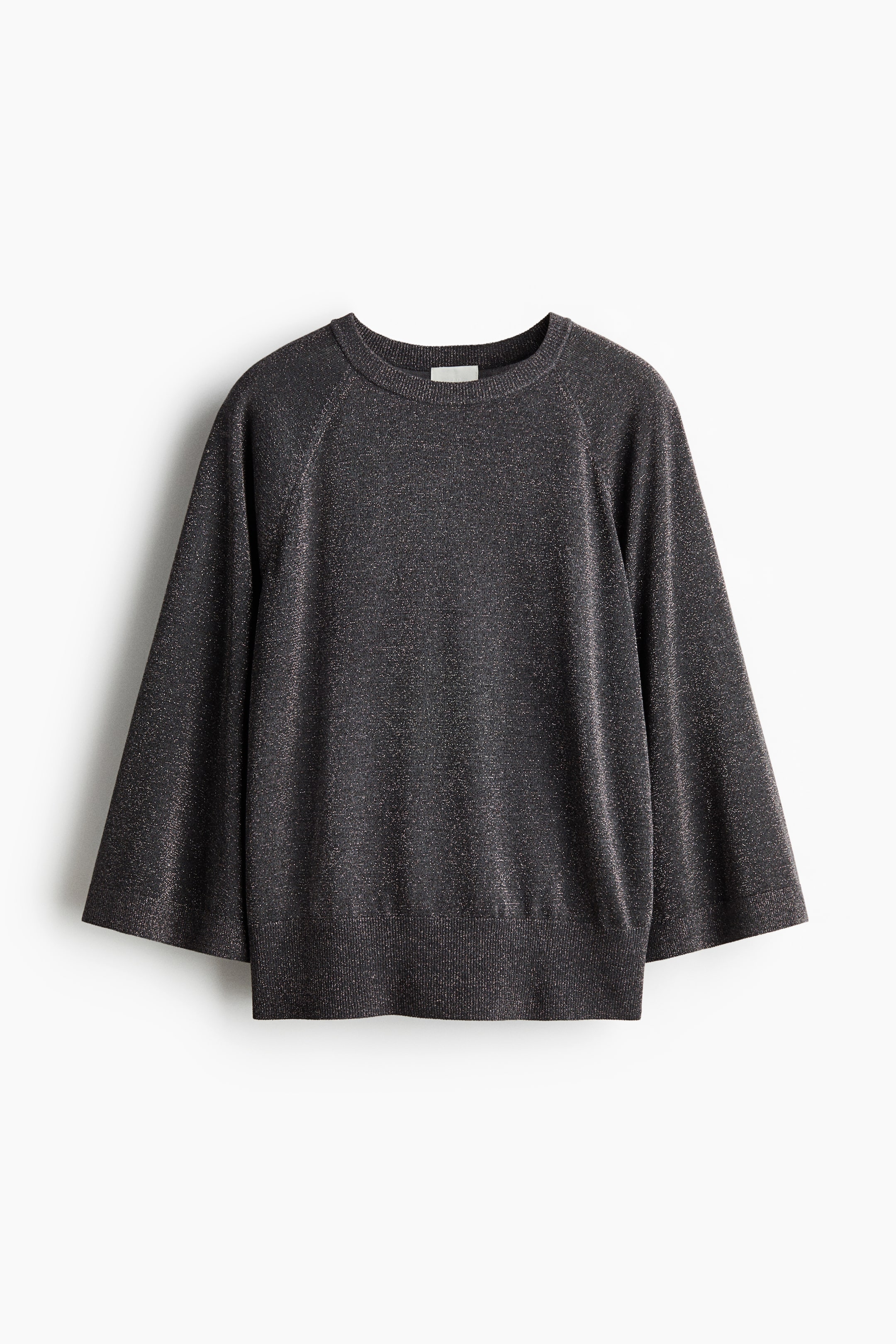 View larger image: Fine-knit glittery top - Dark grey - Ladies | H&M 1
