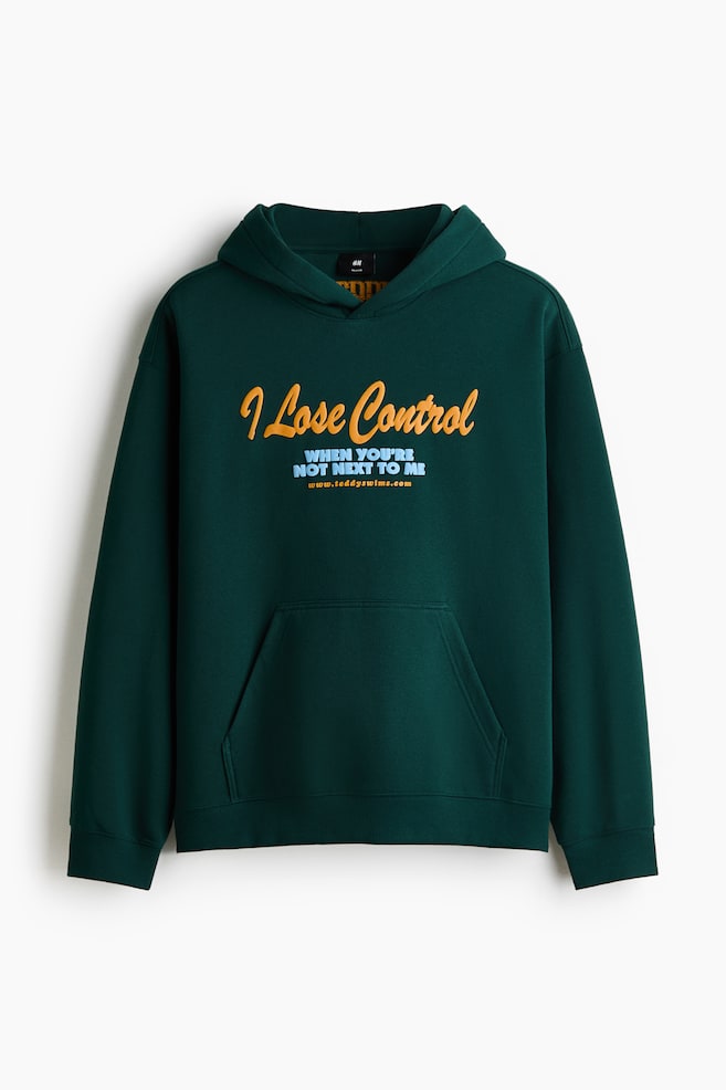 Loose-Fit Printed Hoodie - Dark green/I Lose Control/Black/Kodak/White/Terminator/Black/Alien/White/The Godfather/Black/Home Alone - 1