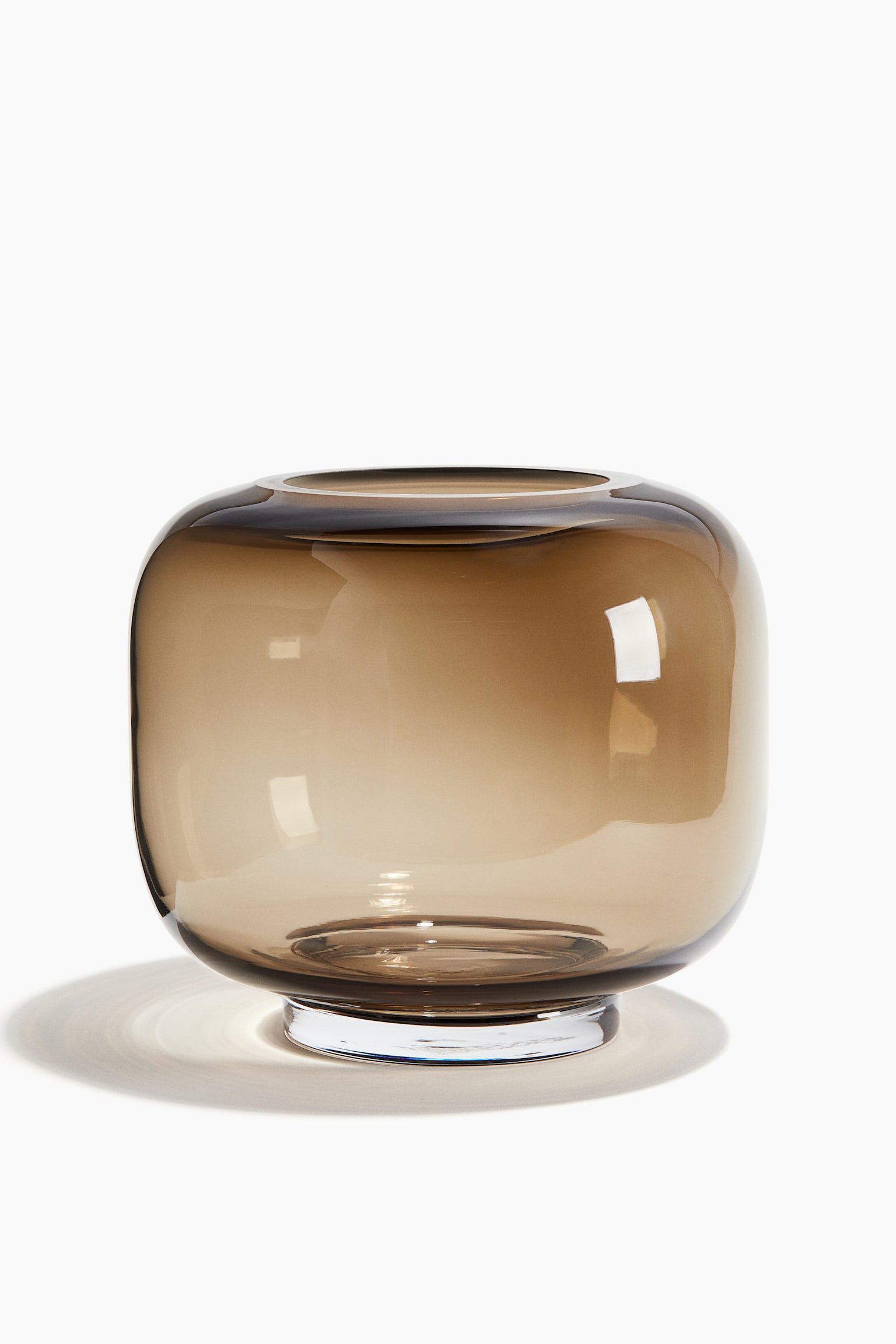 Coloured glass vase - Brown