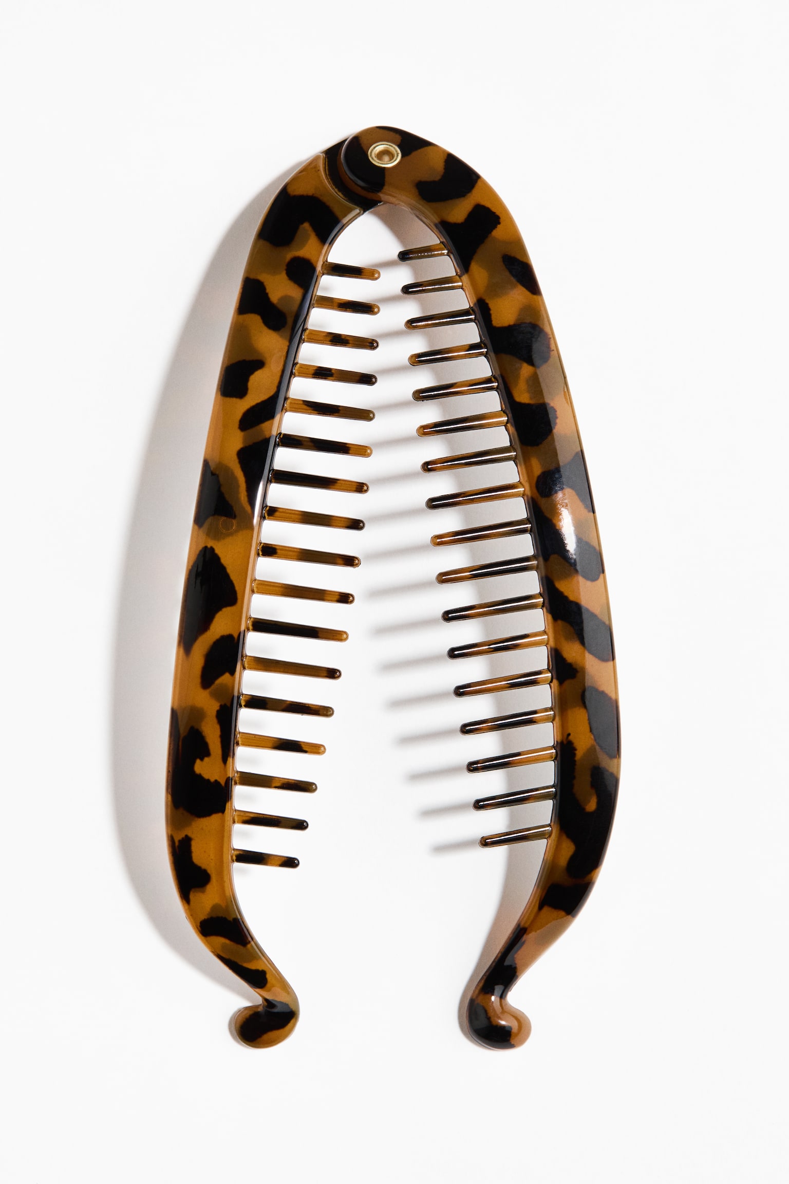 Banana hair clip - Brown/Tortoiseshell pattern - 2