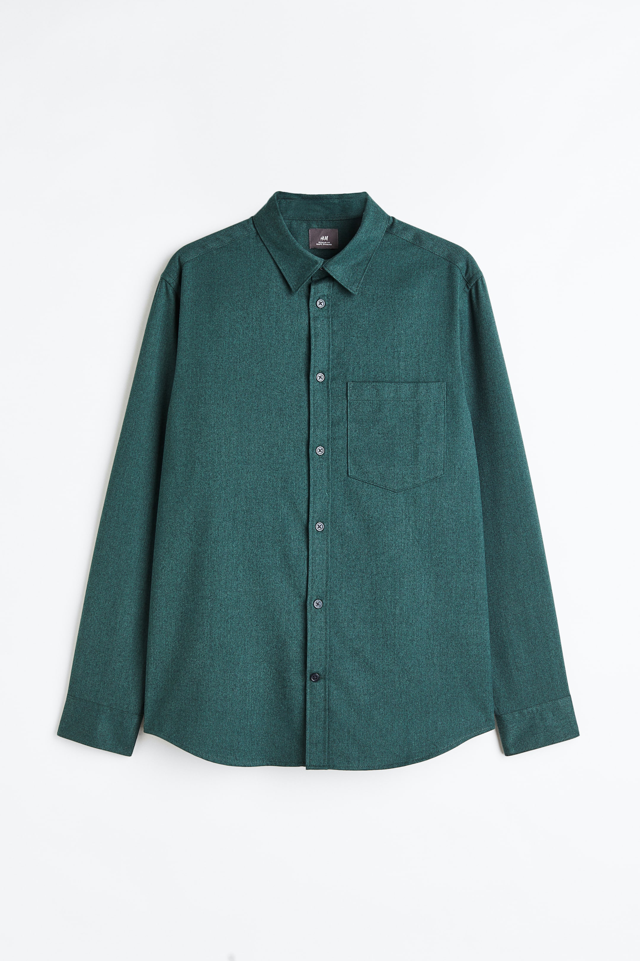View larger image: Regular Fit Twill shirt - Forest green - Men | H&M IN 1