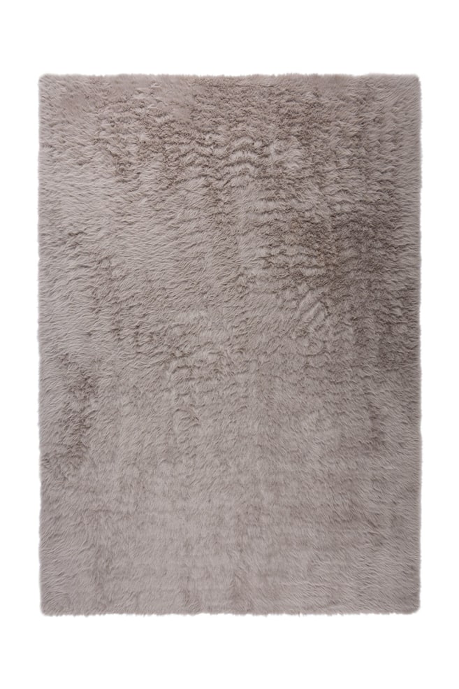 Tapete De Peles Artificiais Lavável Alpine - Cinza Suave/Branco - 1
