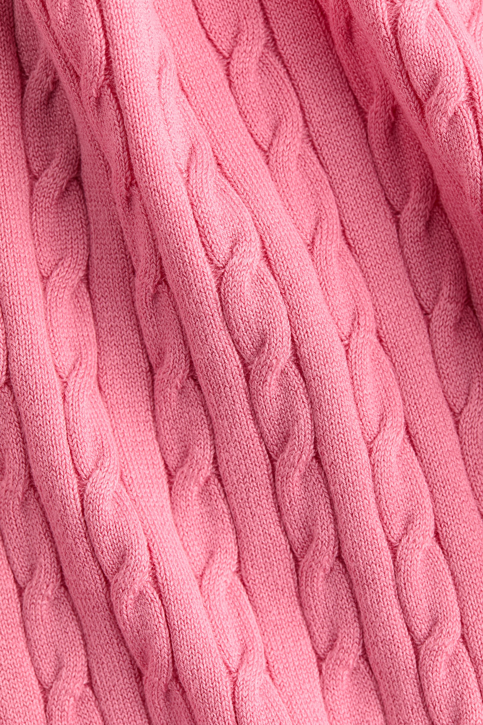 Cable-knit jumper - Pink/Dark brown/White/Black striped - 2