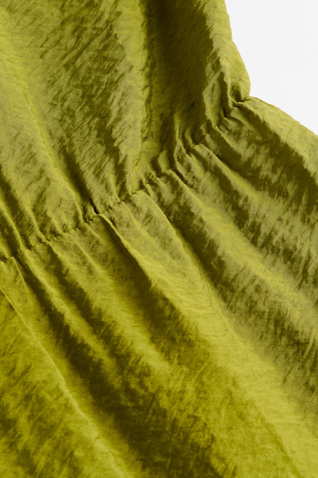 Halterneck dress - Olive green/Black/Light beige/Leopard print - 4