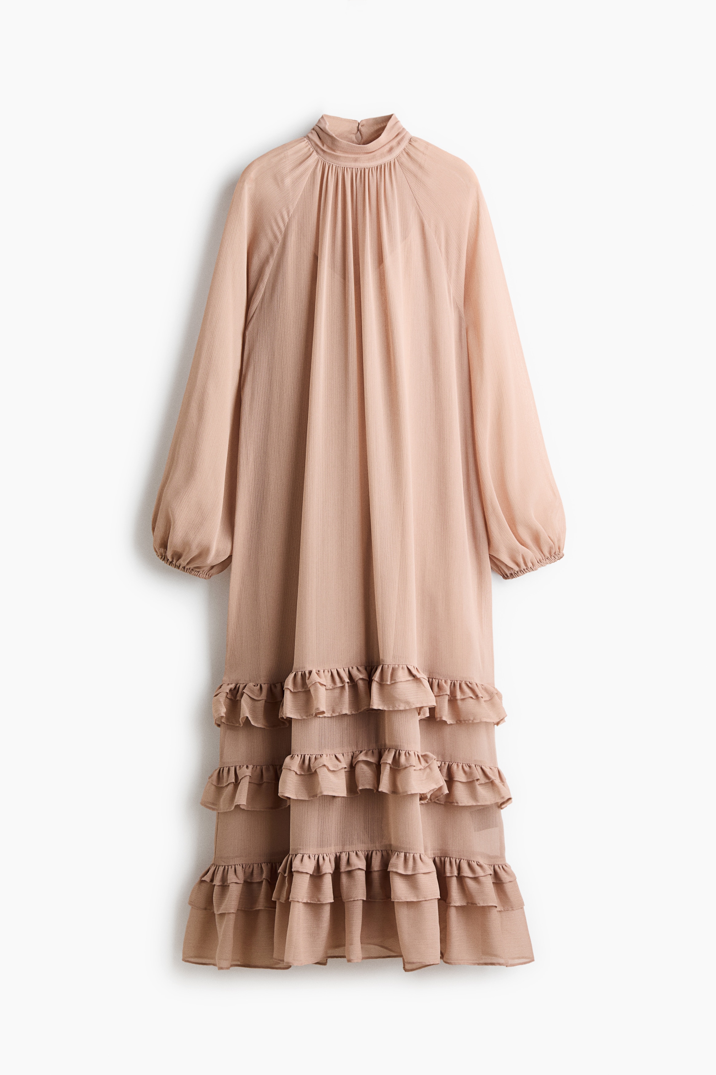 Ruffled chiffon dress