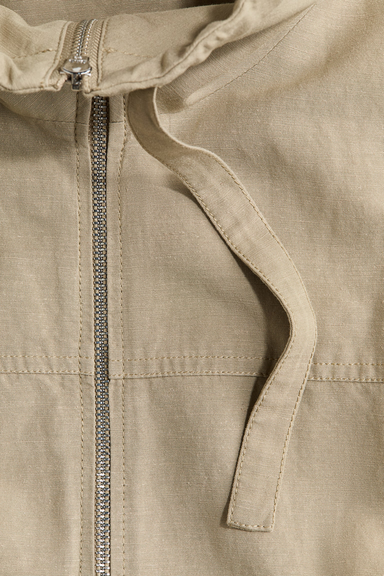 Linen-blend jacket - Beige/Beige/Zebra print - 3