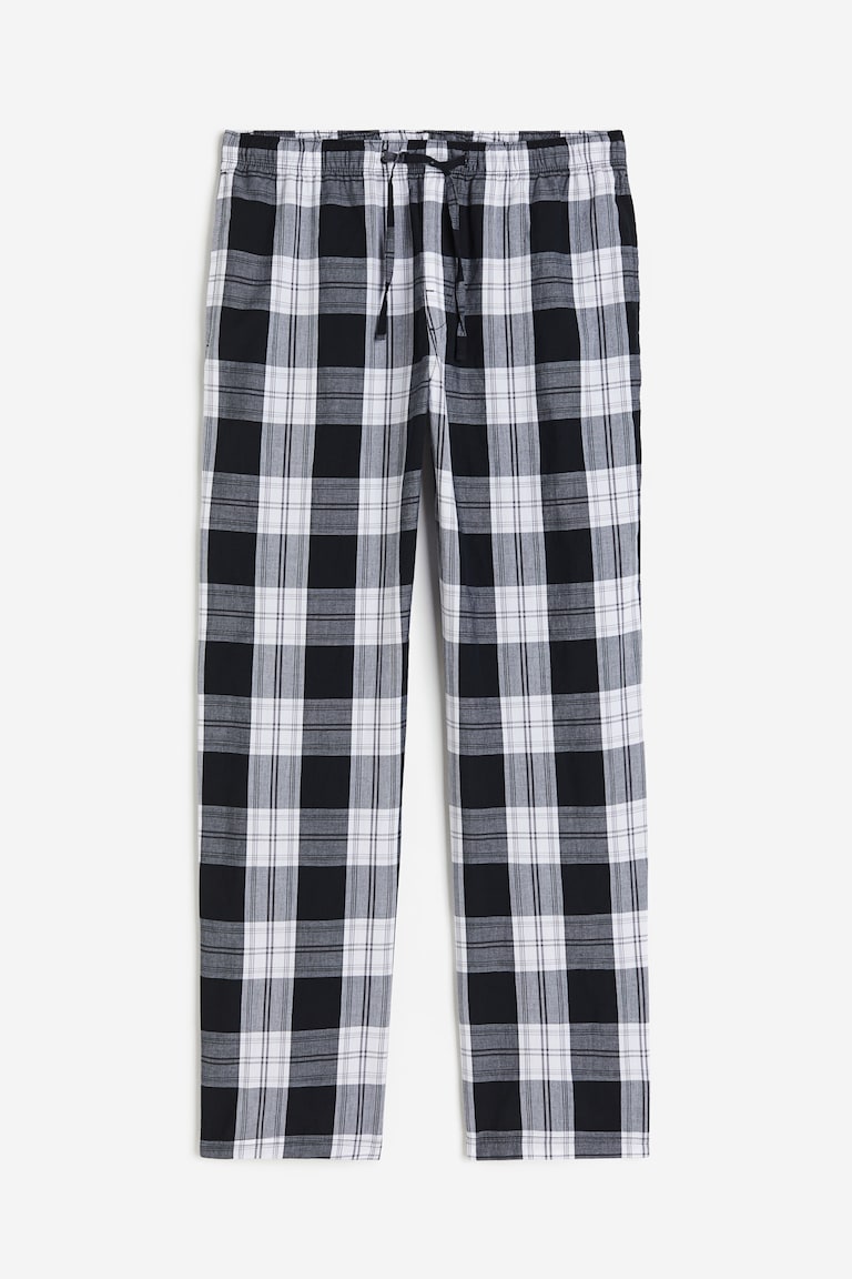 H&m Mens Flannel Pyjama Pants H&m Black White Plaid Pajama