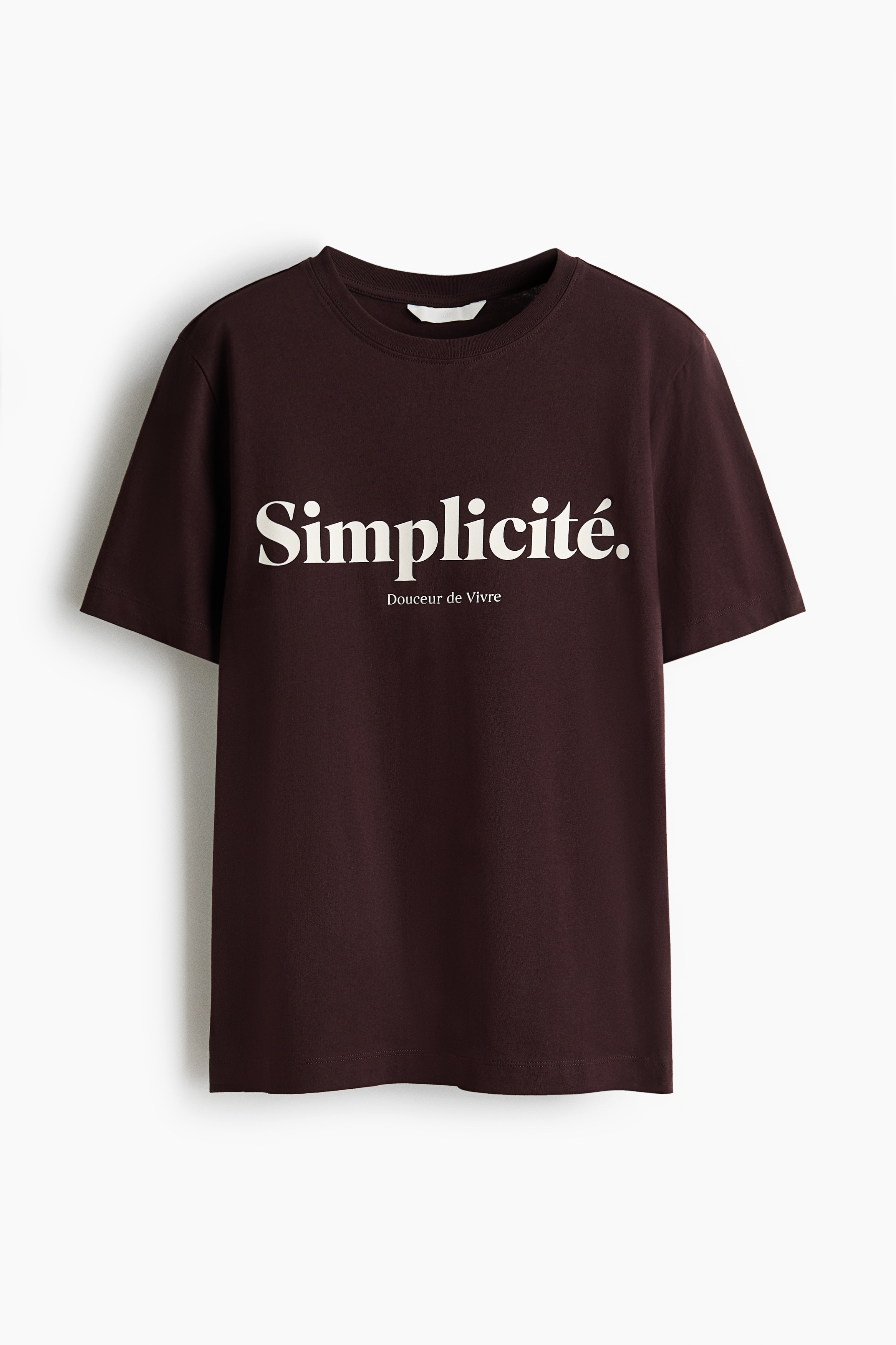 T-shirt imprimé - Marron foncé/Simplicité/Blanc/Beauté