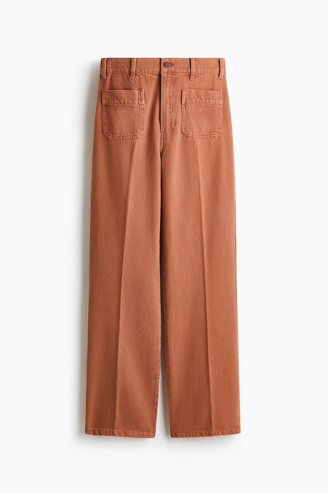 Straight High Jeans - Terracotta - 1