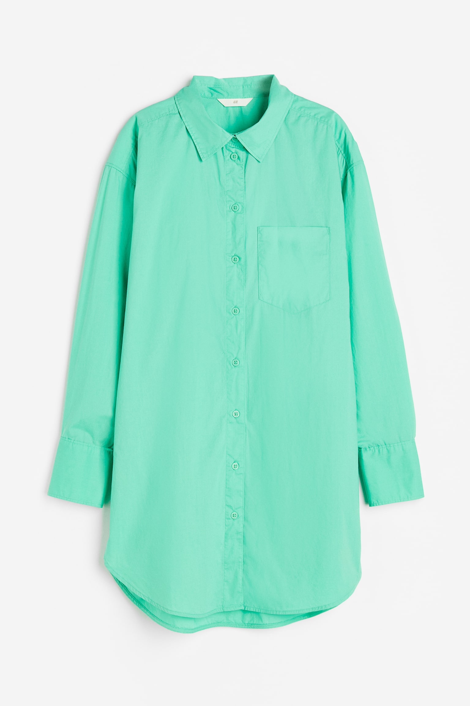 Cotton Poplin Shirt - Mint green/Pink/White/Bright blue - 1