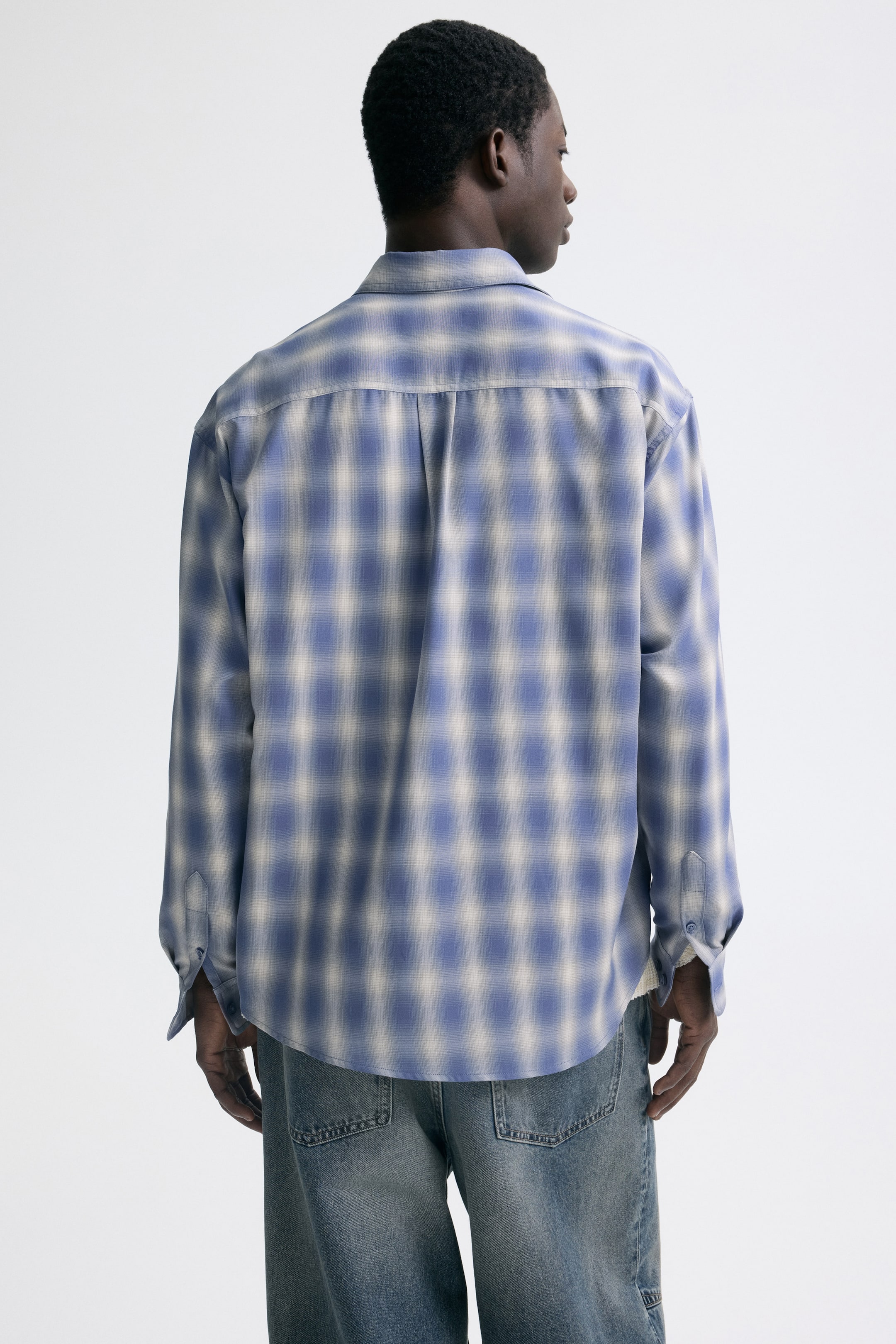 View larger image: Relaxed-Fit Shirt - Light blue/Checked - Men | H&M CA 4