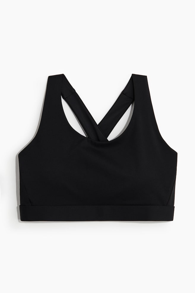 Sport-BH mit DryMove™ Medium Support - Schwarz/Rot - 1