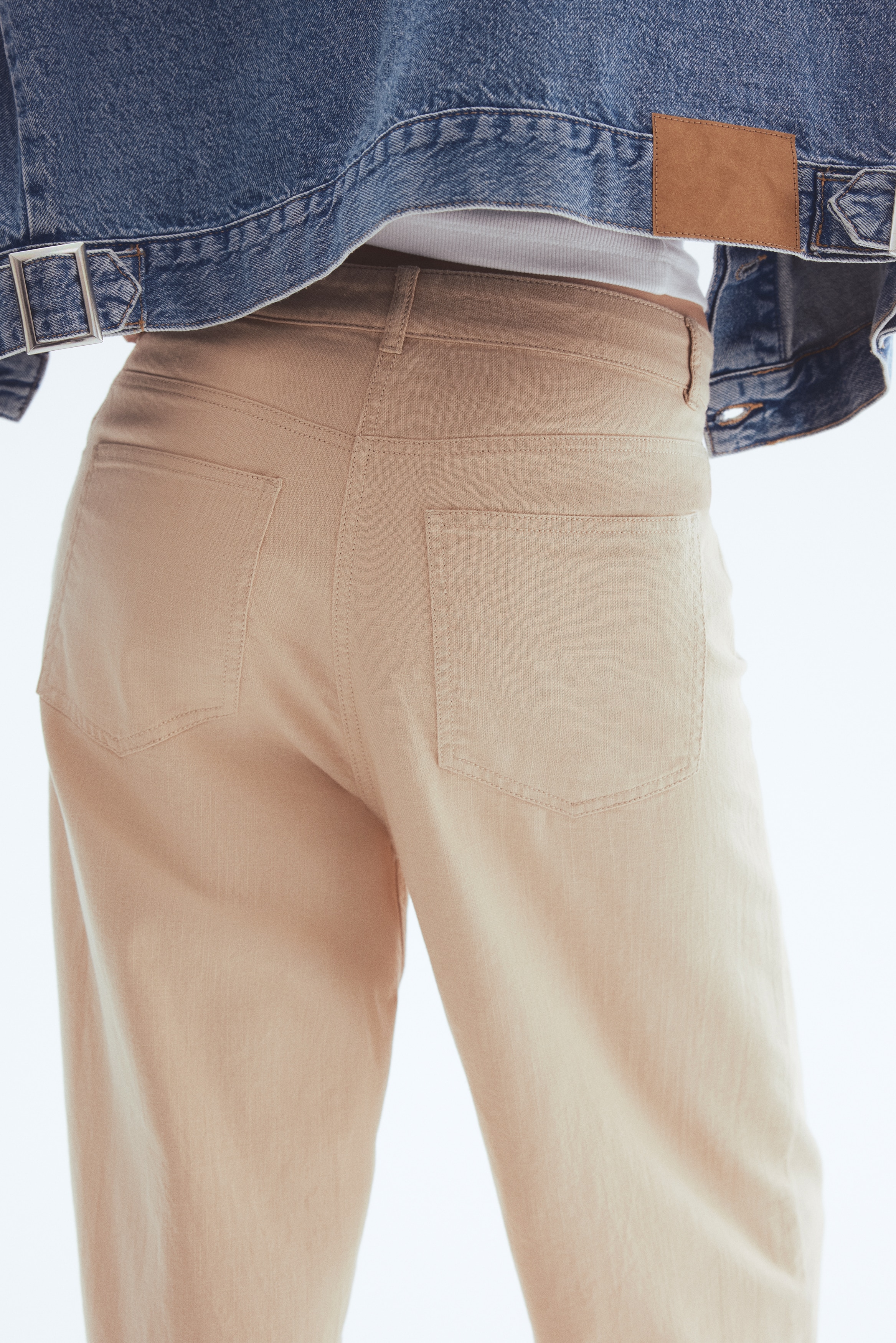 Wide cotton trousers