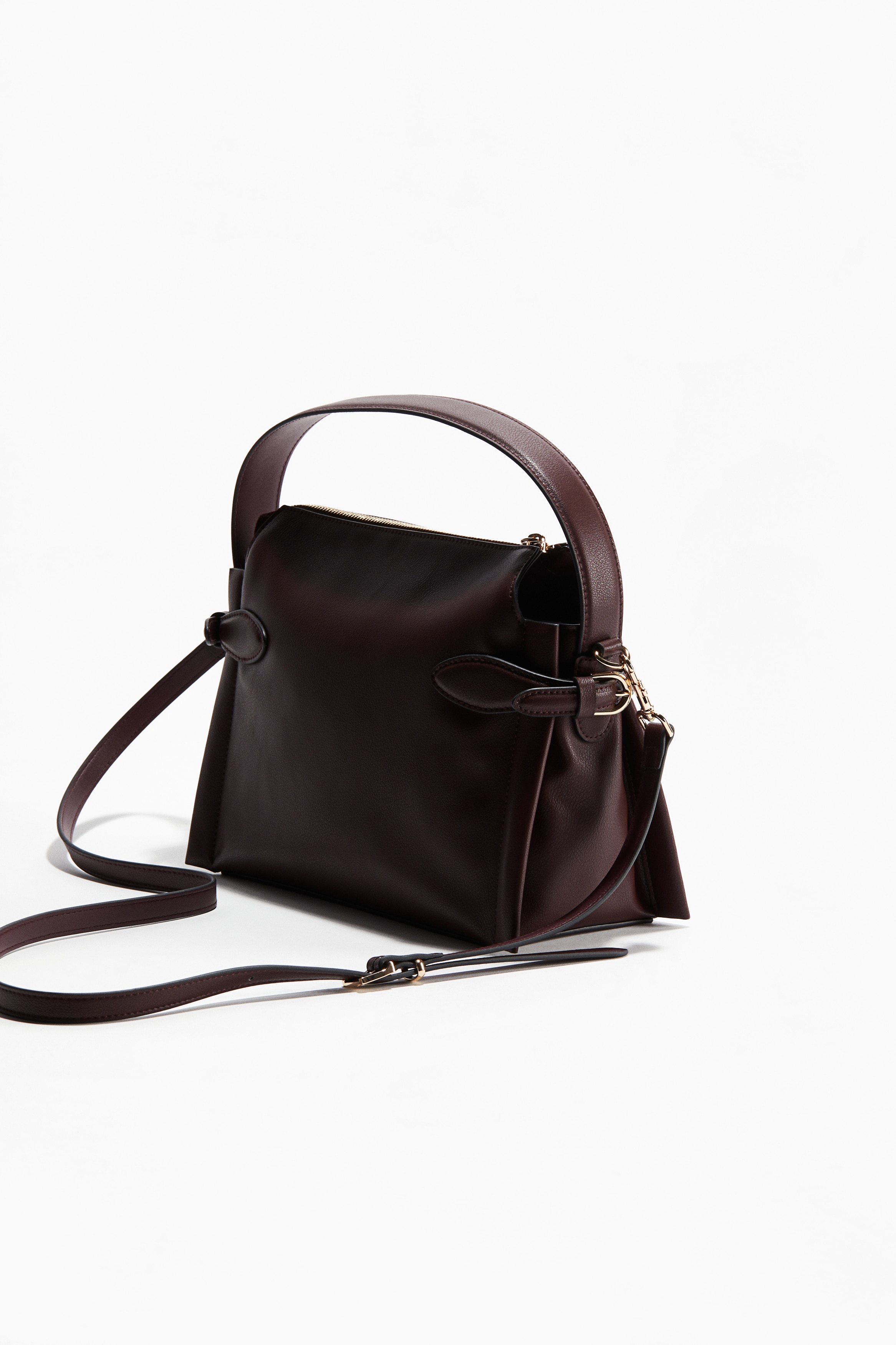 Crossbody Bag - Burgundy/Black/Brown