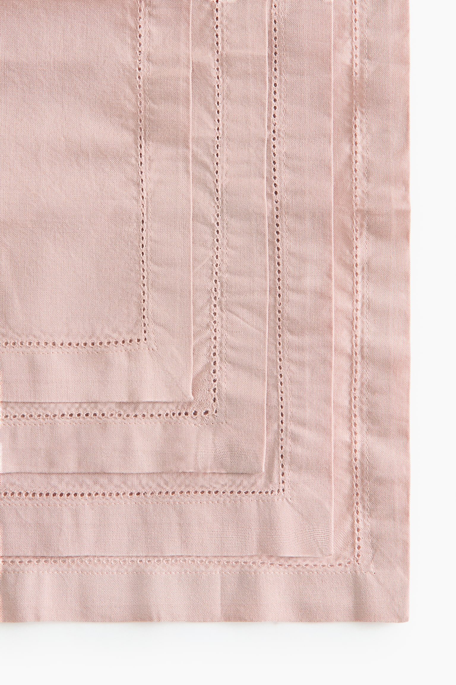 4-pack cotton napkins - Light dusty pink/Light beige - 4